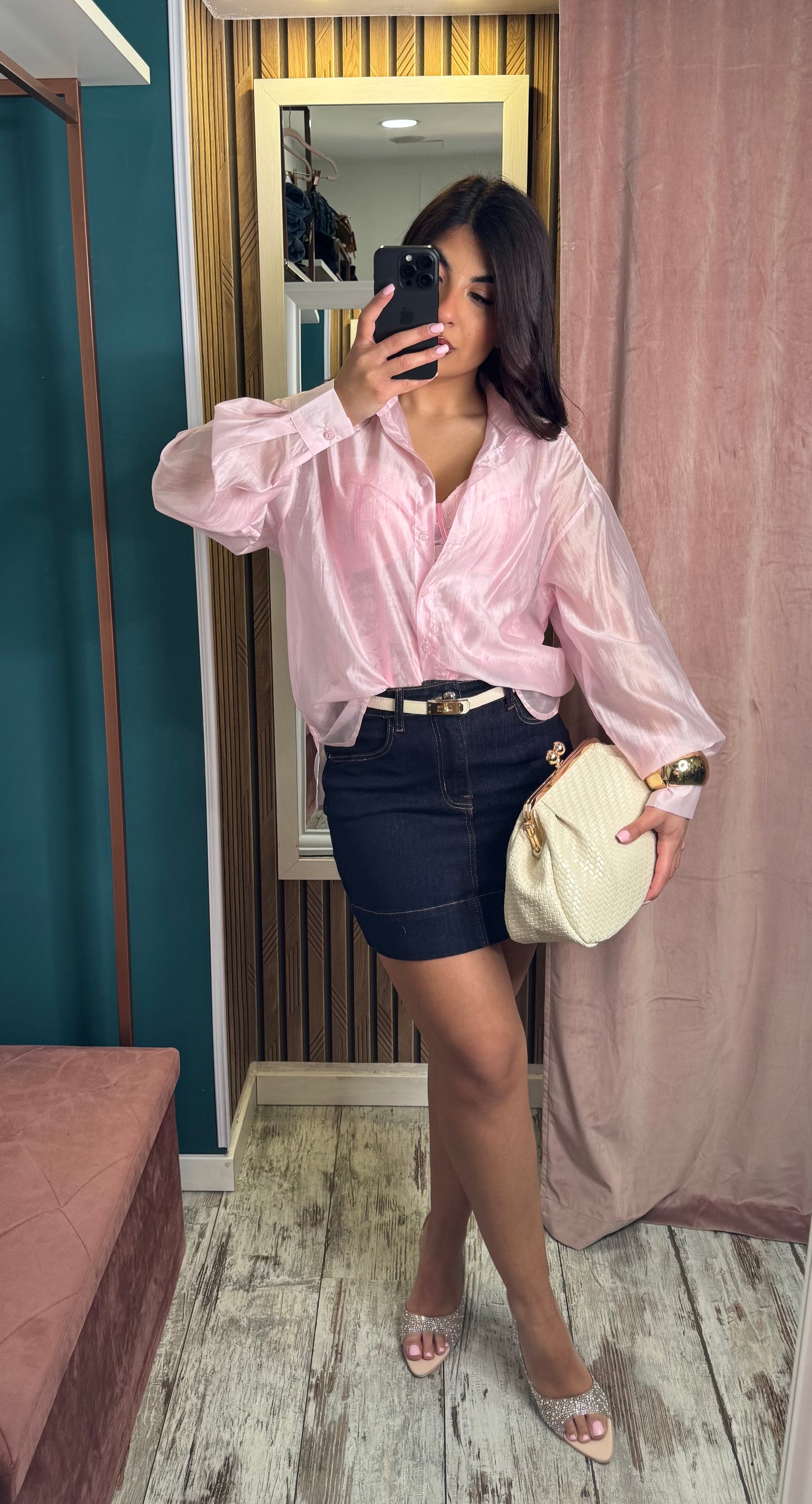 Minigonna denim dark blu