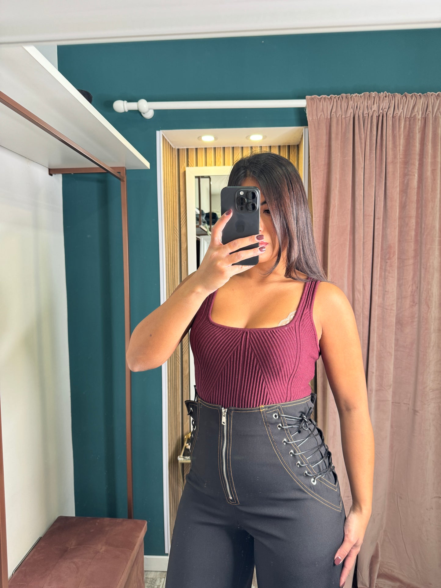 Pantaloni bustino stringato