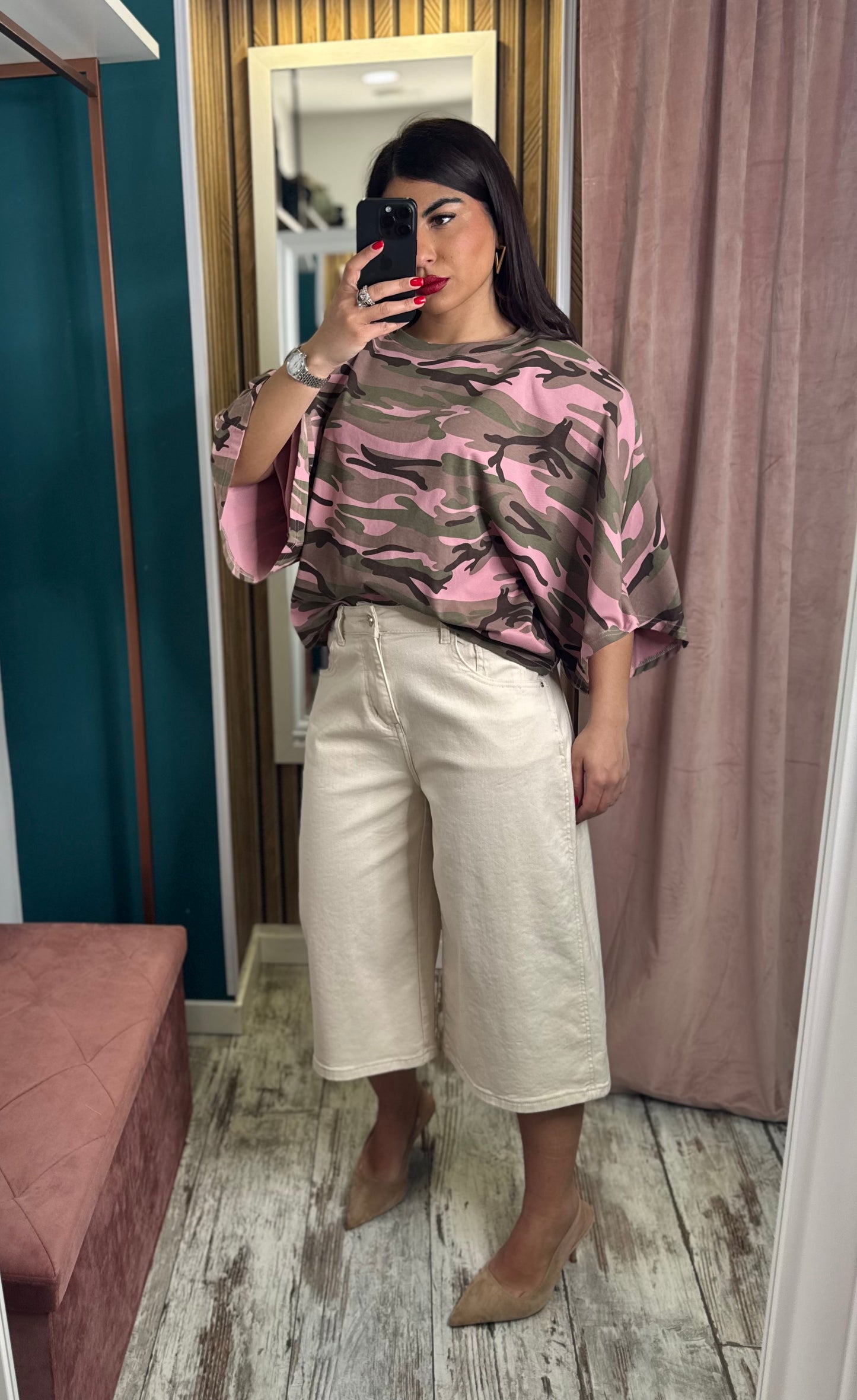 T-shirt mimetica Pink