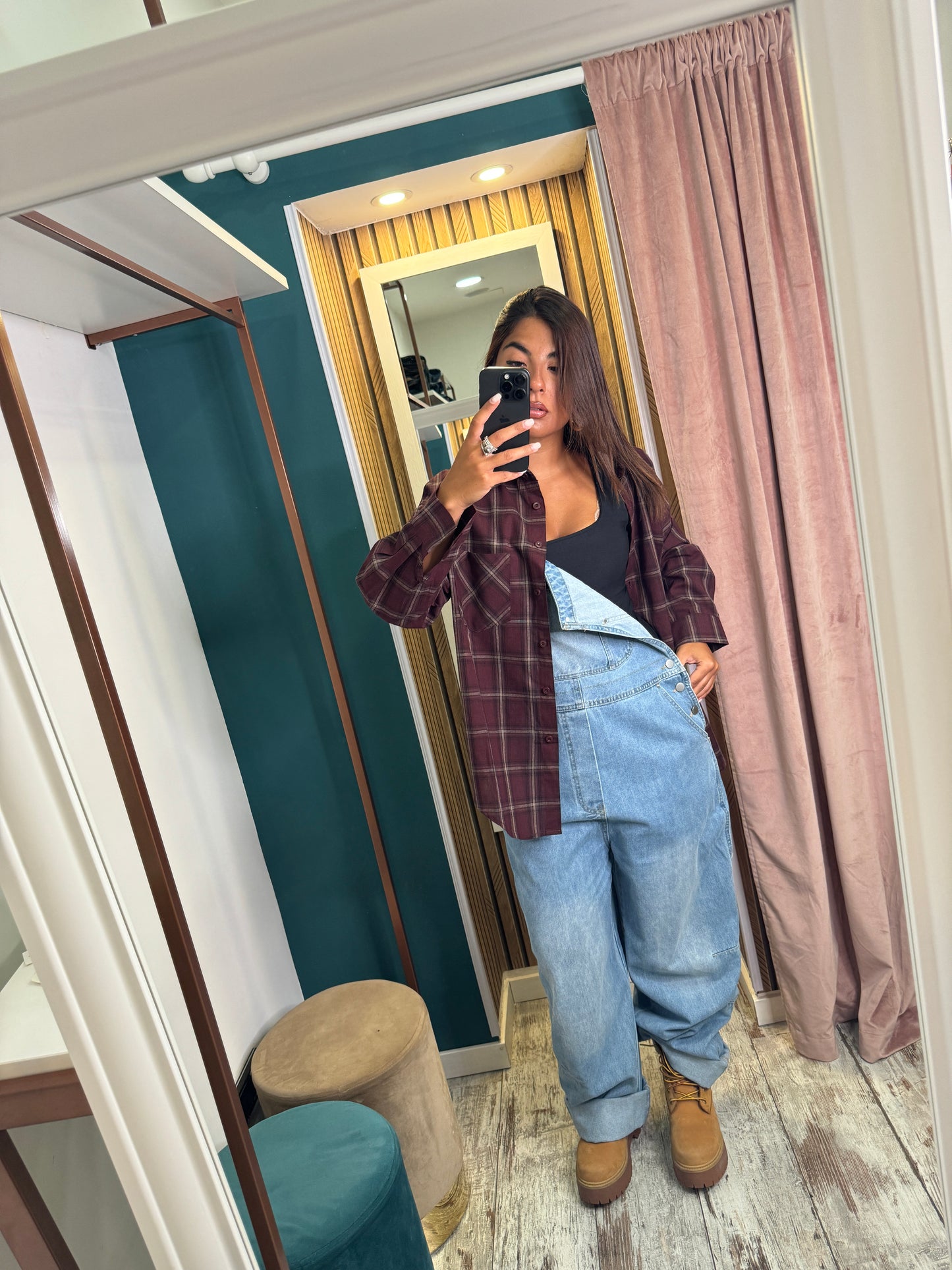 Camicia oversize quadri