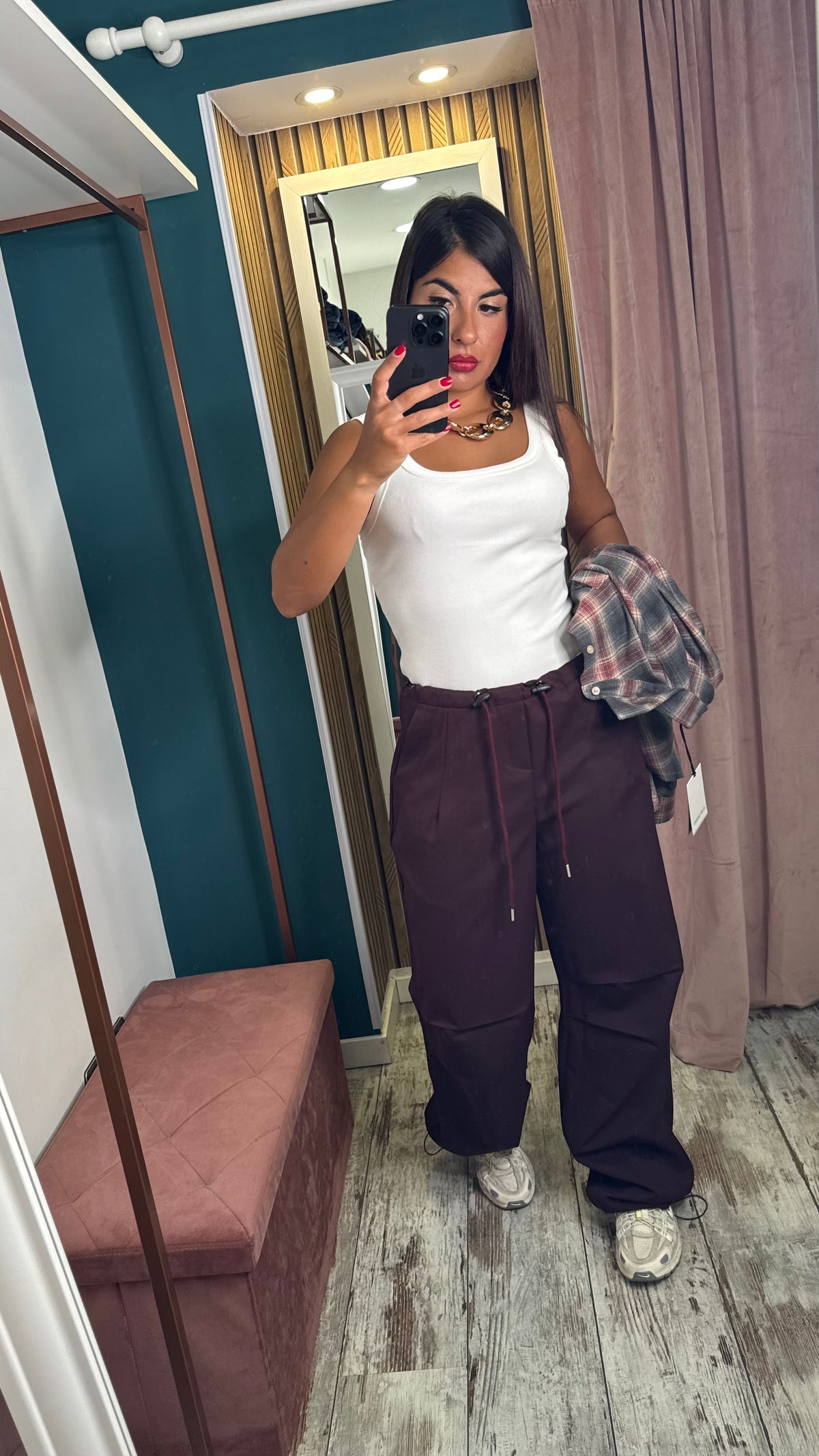 Pantaloni Jax bordeaux