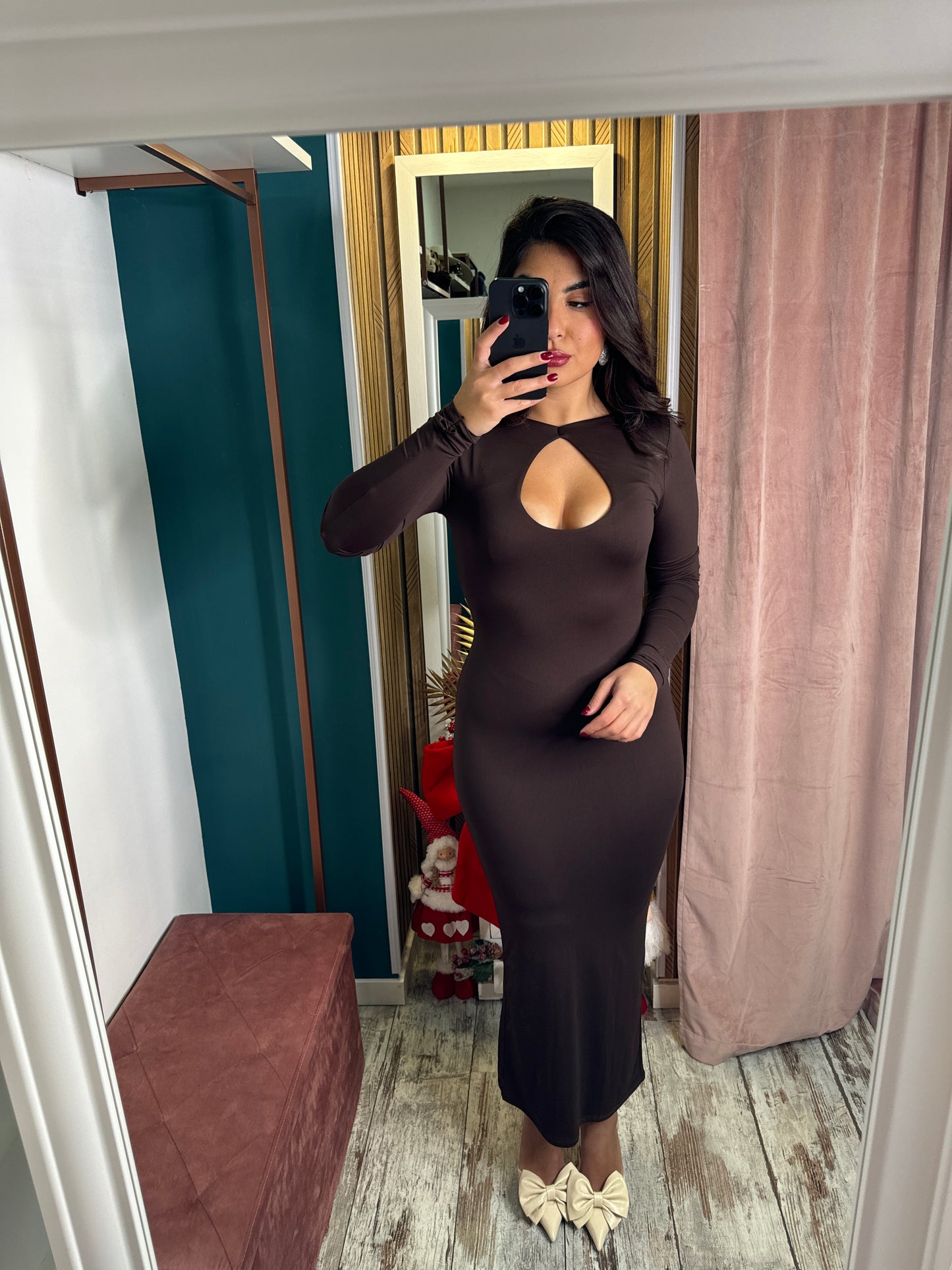 Vestito Ylaris marrone