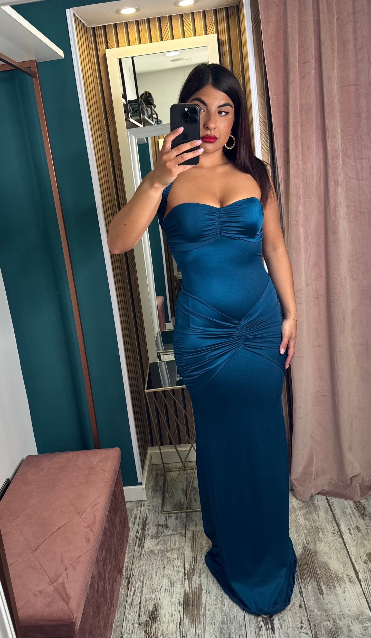 Vestito Flaminia blu ottanio