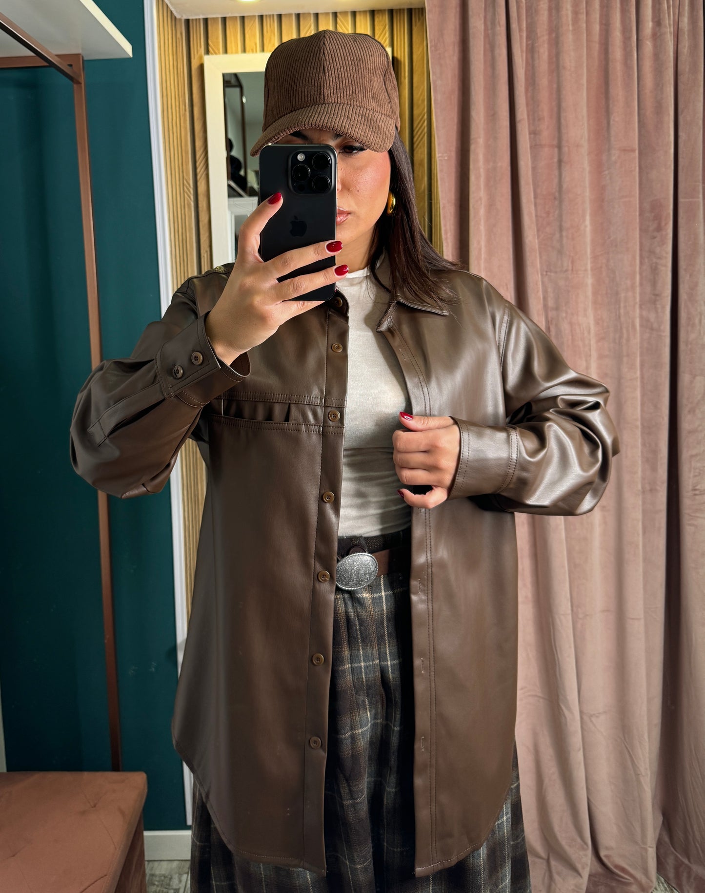 Camicia leather brown