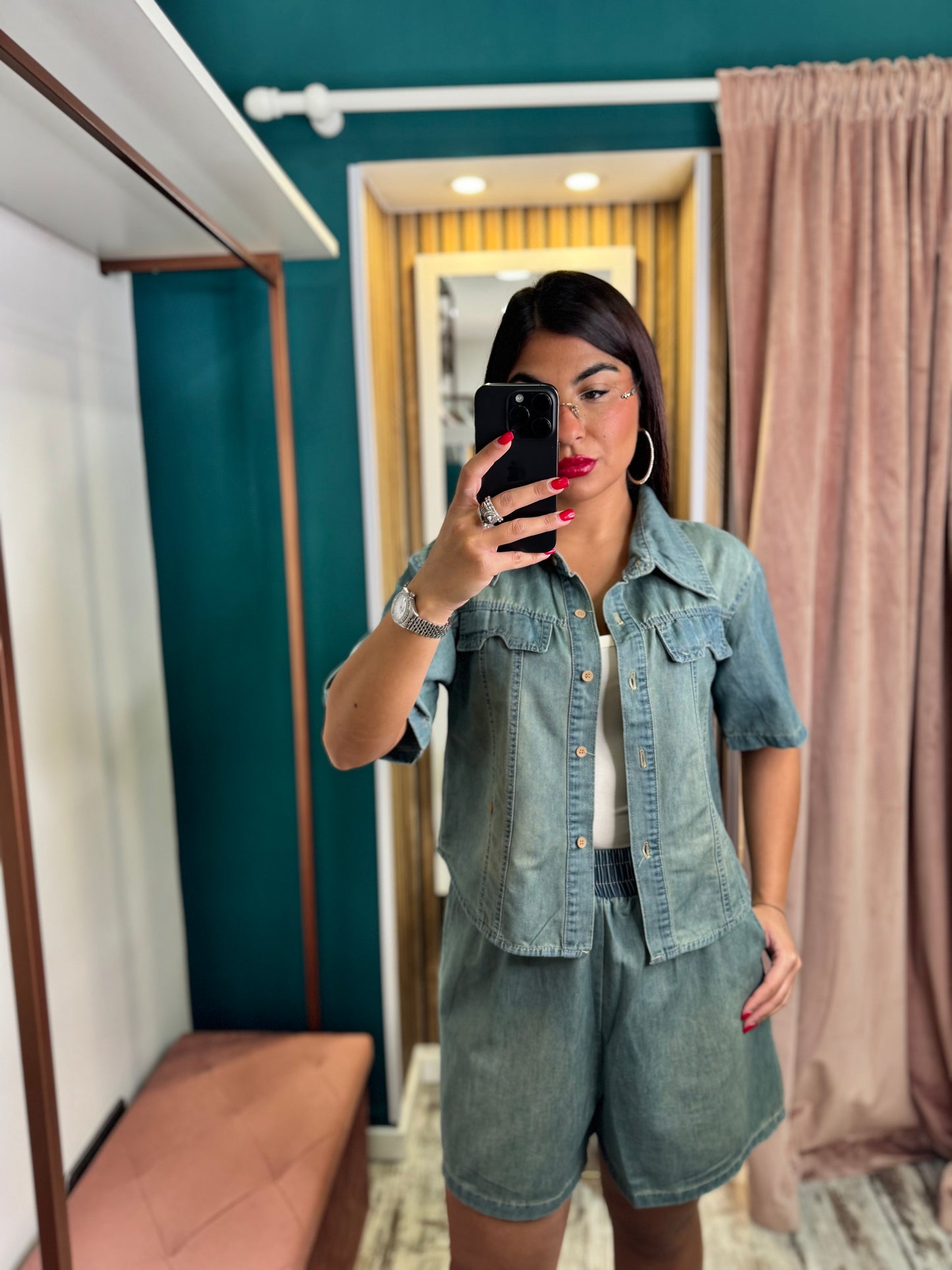 Cordset sabbiato denim