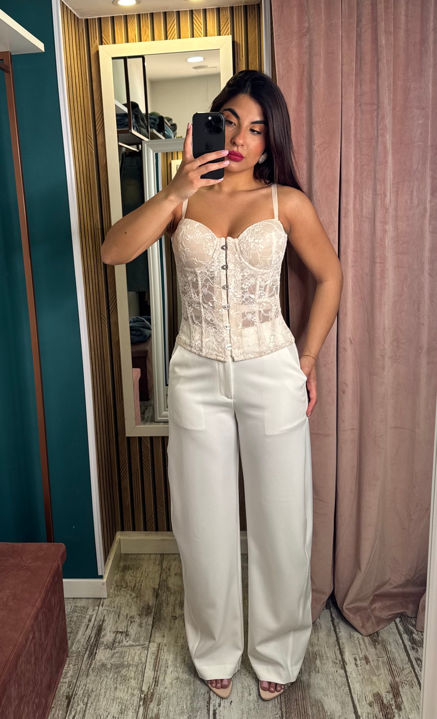 Pantaloni Wide Ballon bianco