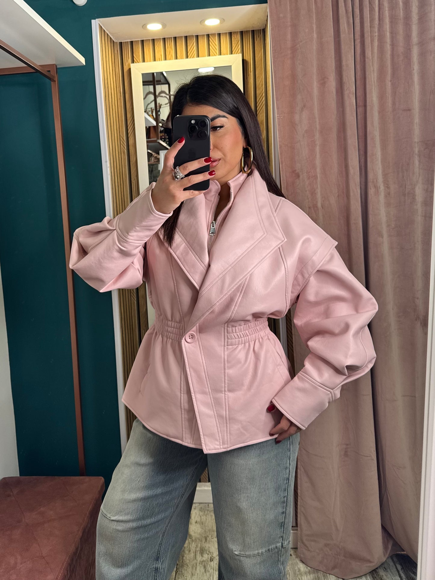 Giubbino avvitato Pink