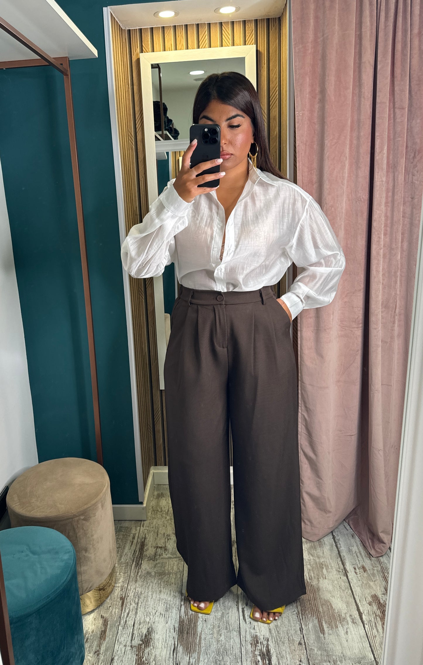 Camicia velata bianca