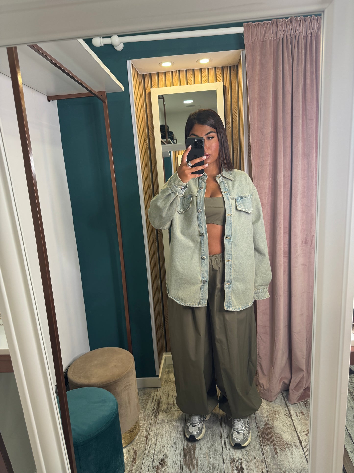 Giacca denim sabbiato