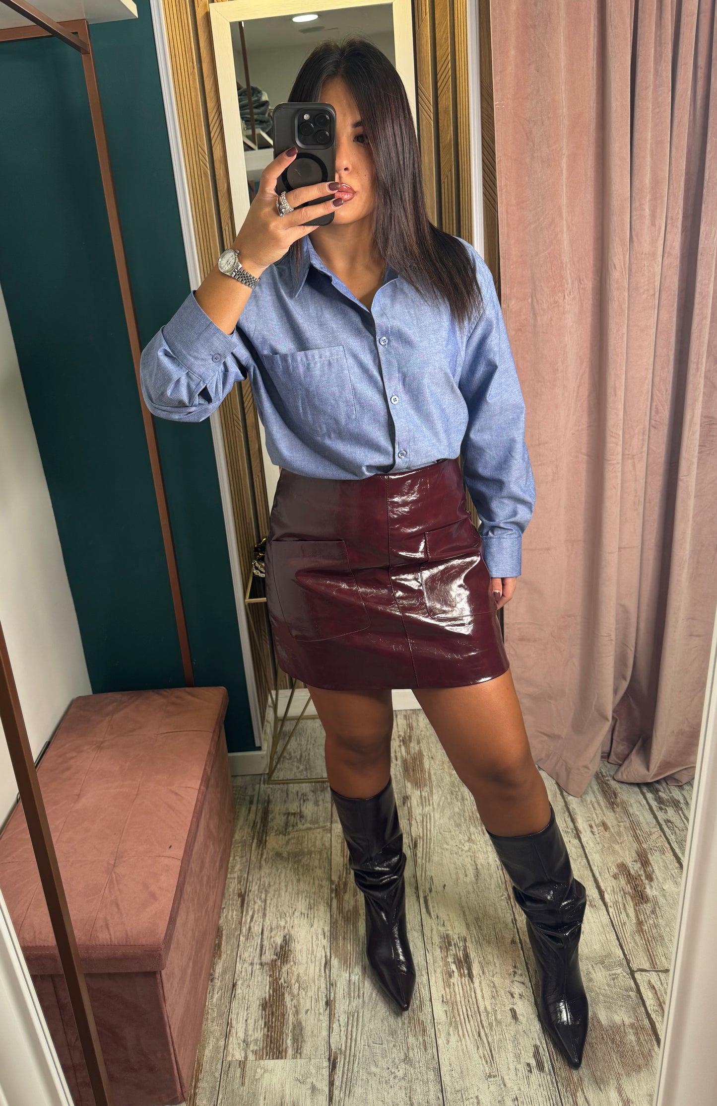 Minigonna Cocco bordeaux