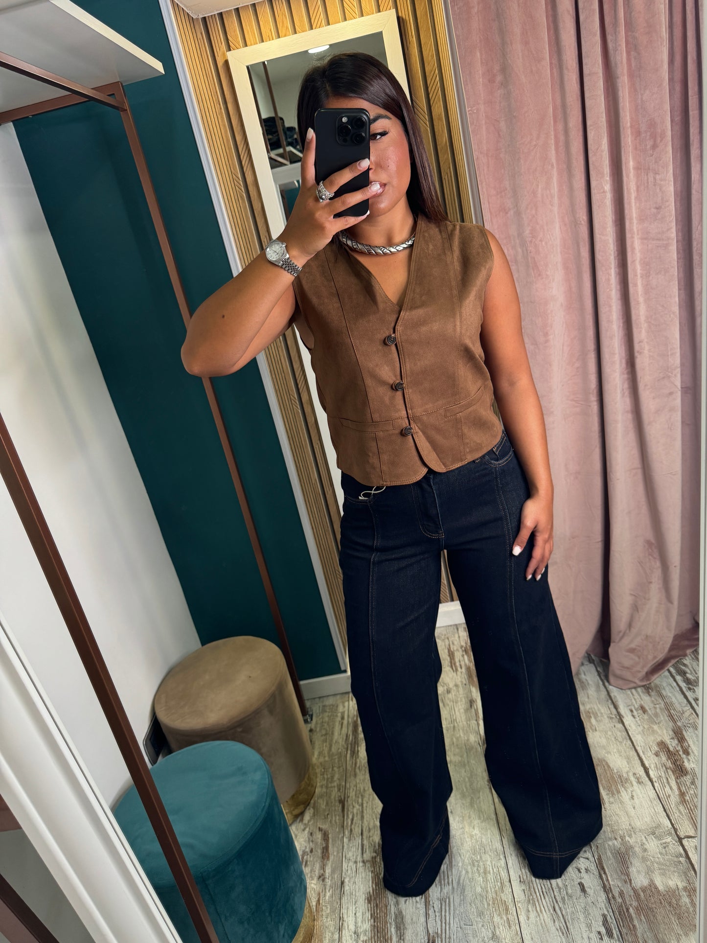 Jeans palazzo blu