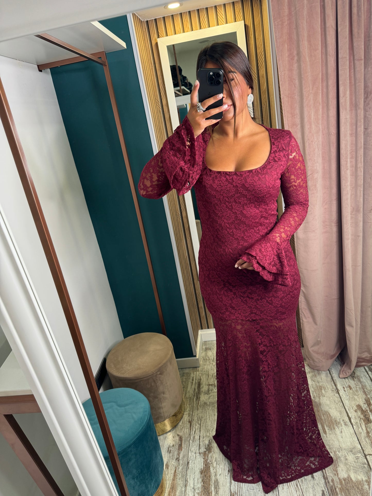 Vestito lungo macramè
