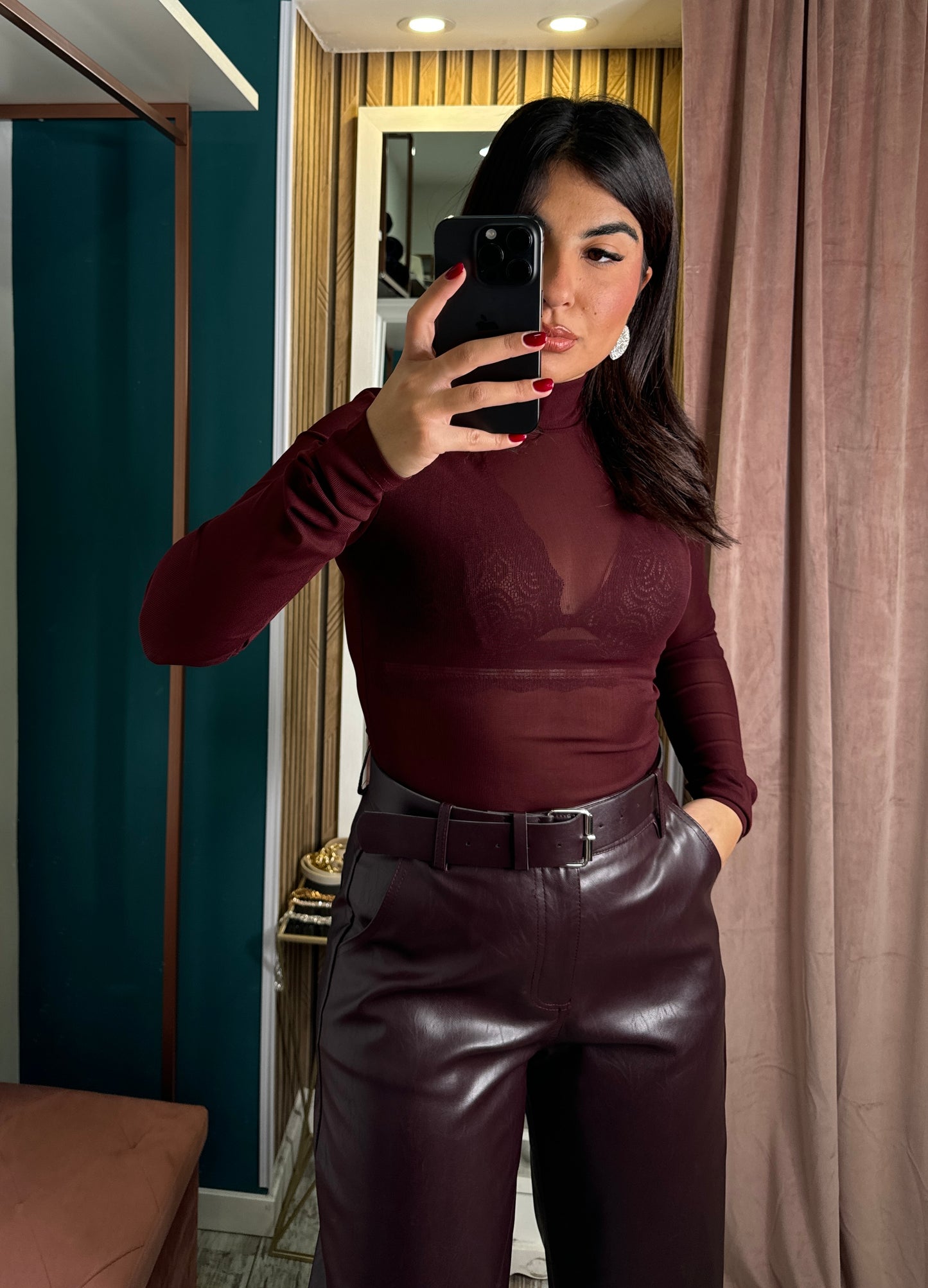 Body velato bordeaux