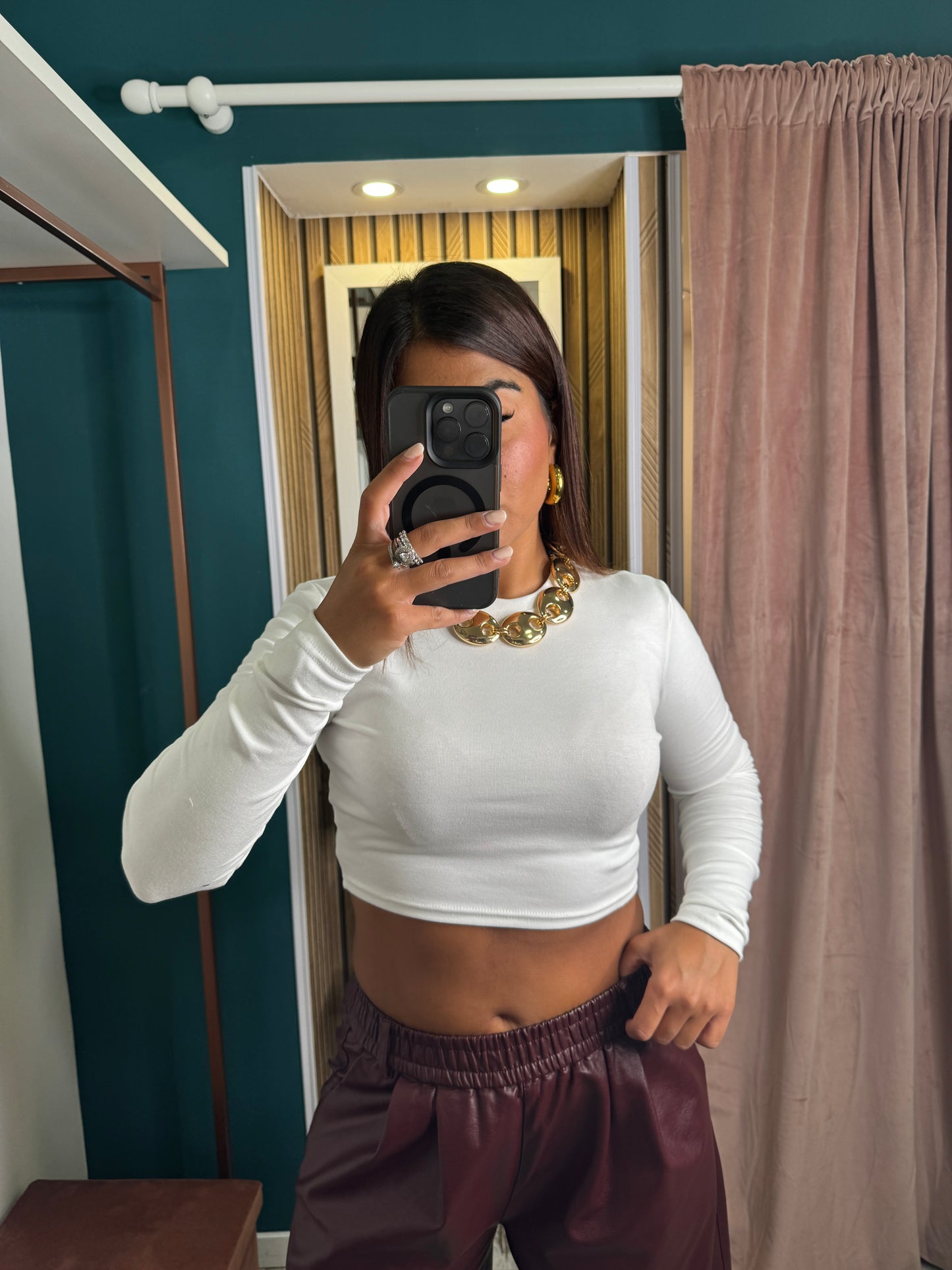 Top basic manica lunga