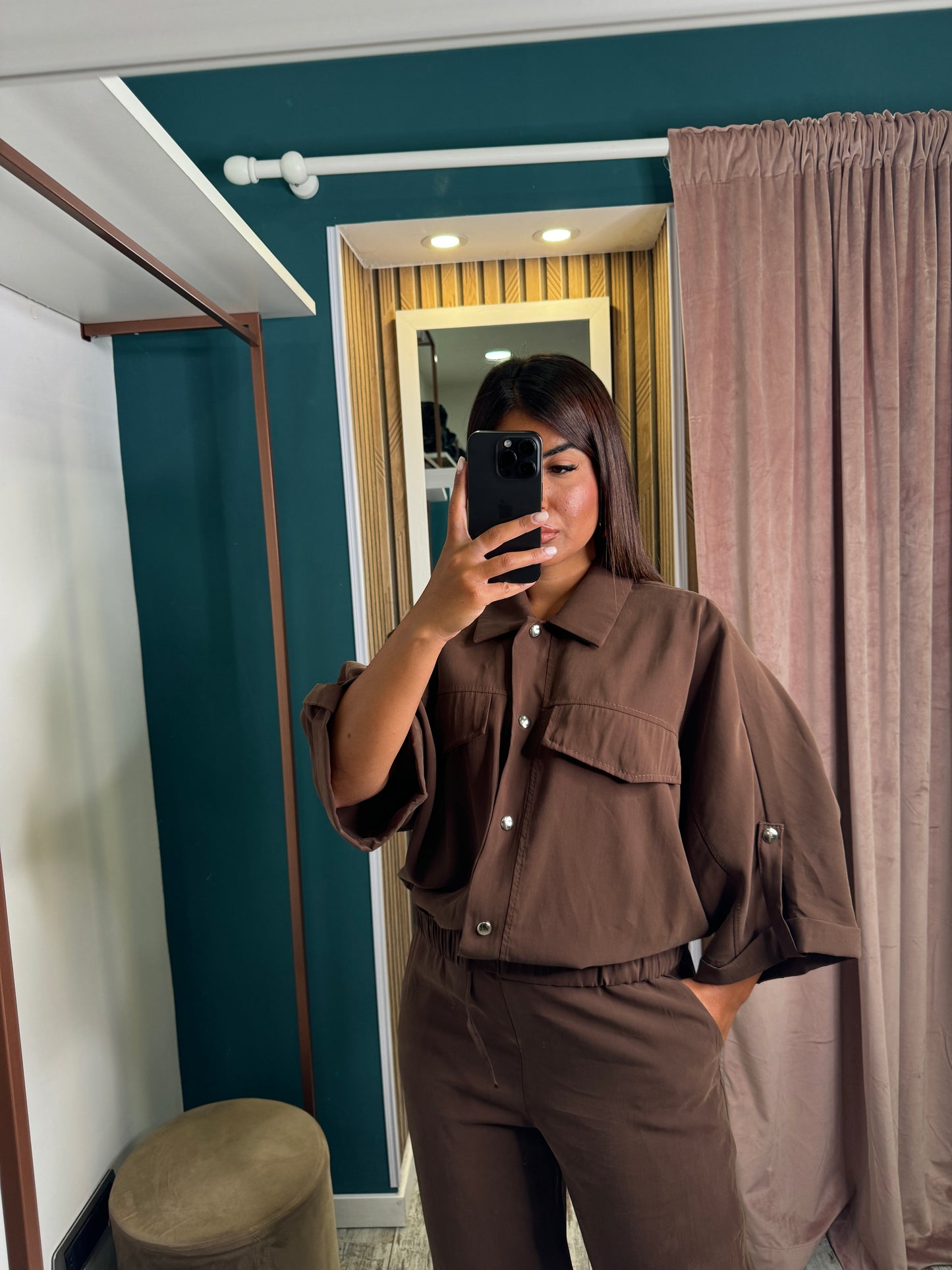 Camicia comfy marrone