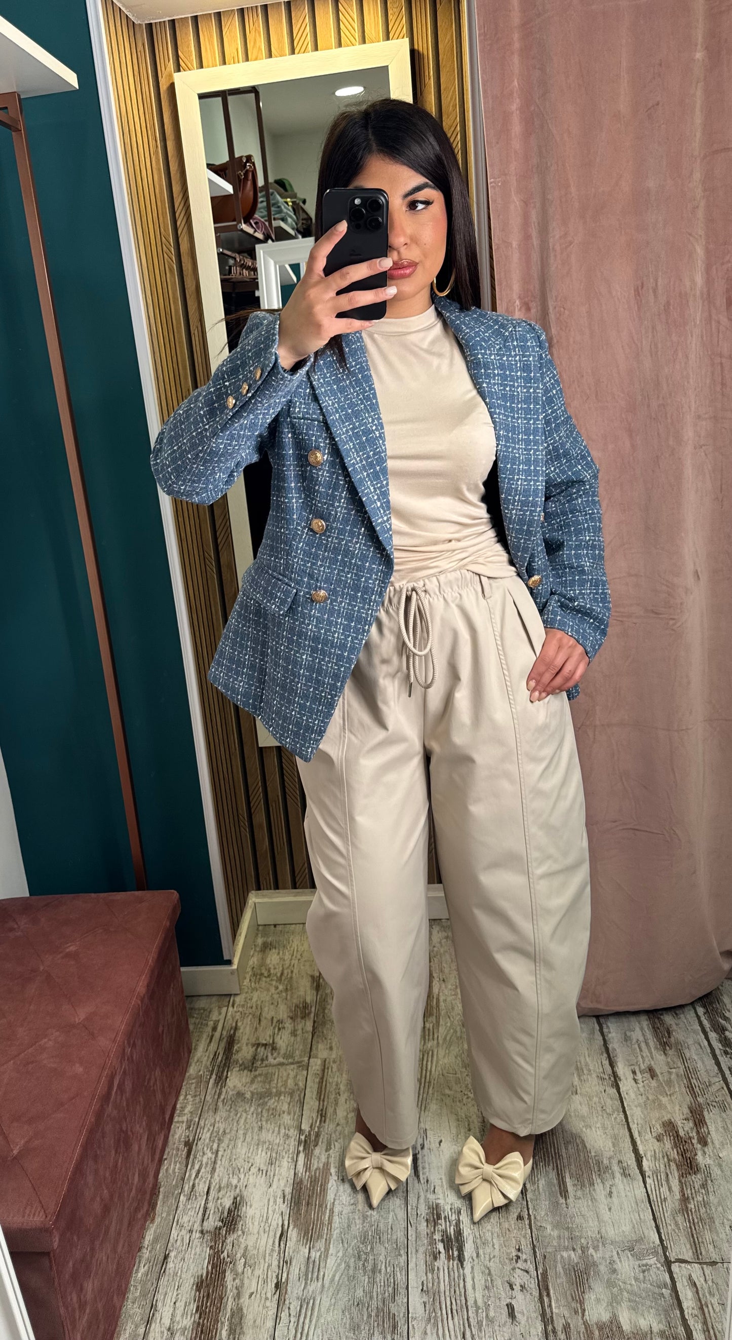 Blazer tweed avvitato