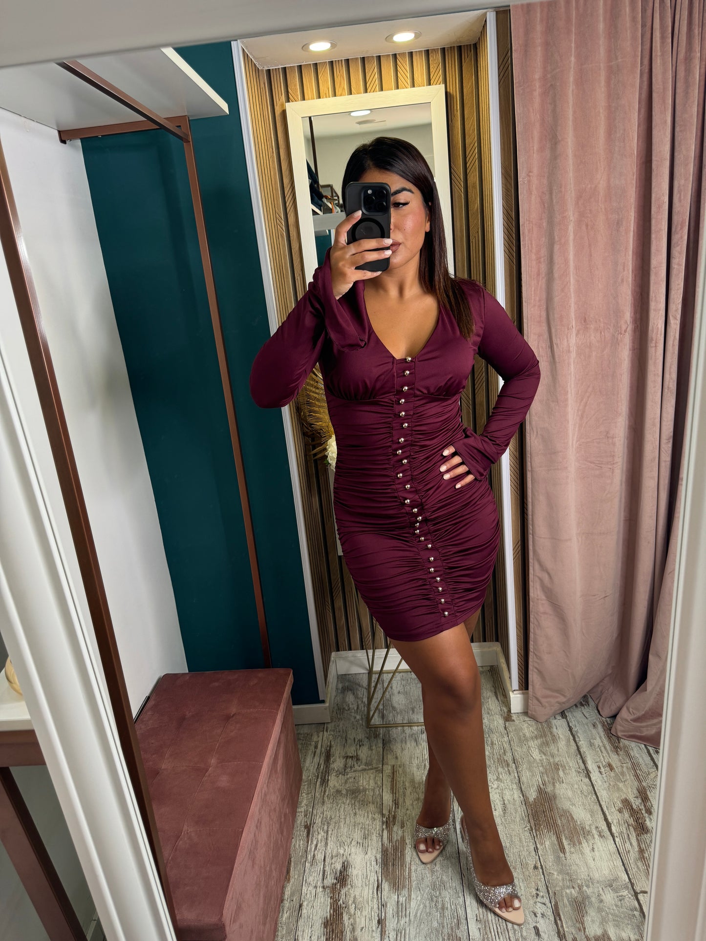 Vestito Giorgia bordeaux