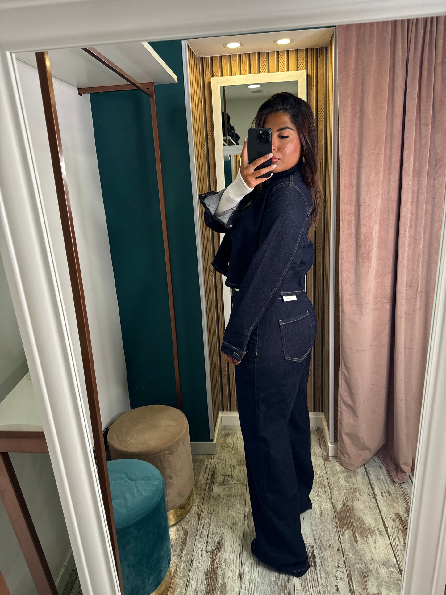 Cordset jeans blu