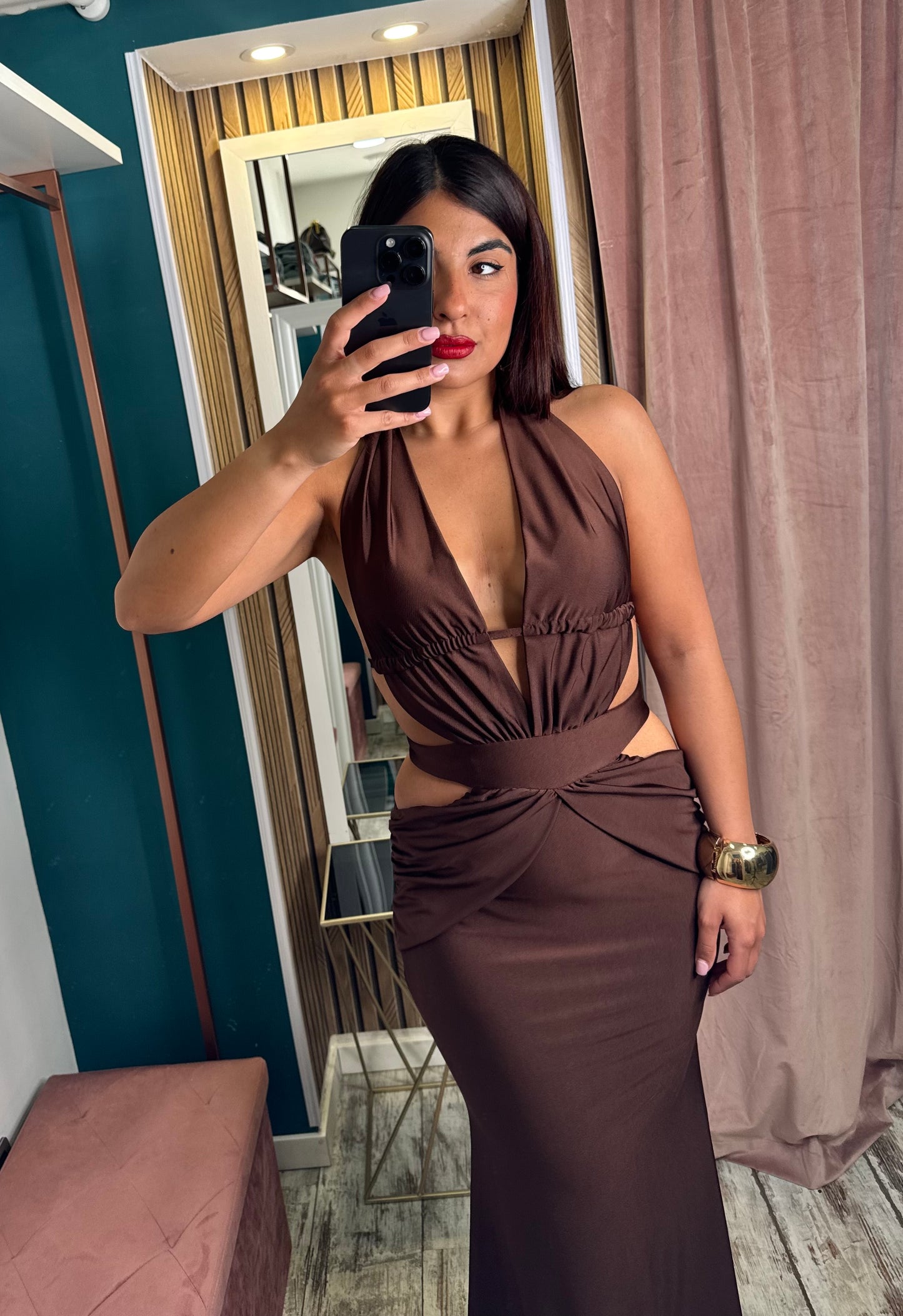 Vestito Heras brown