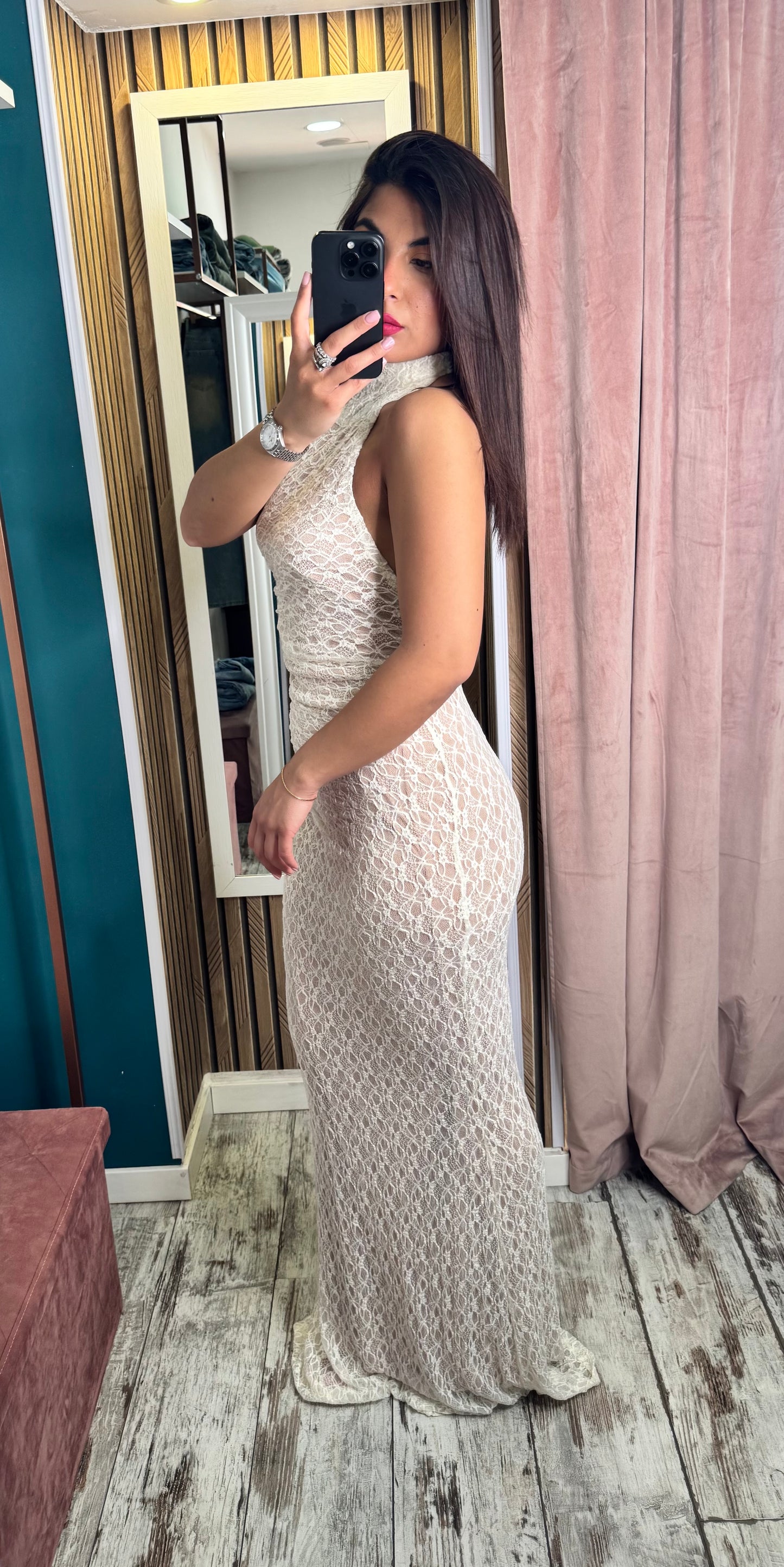 Vestito pizzo Loris bianco