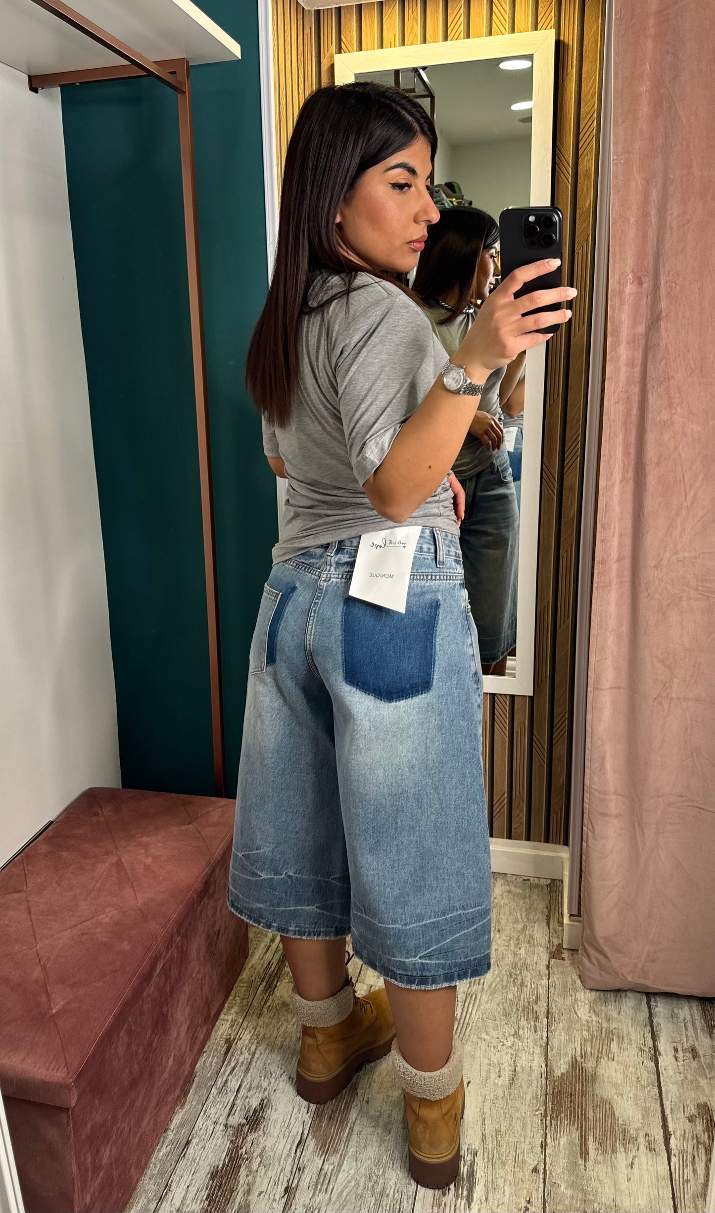 Bermuda denim Azul