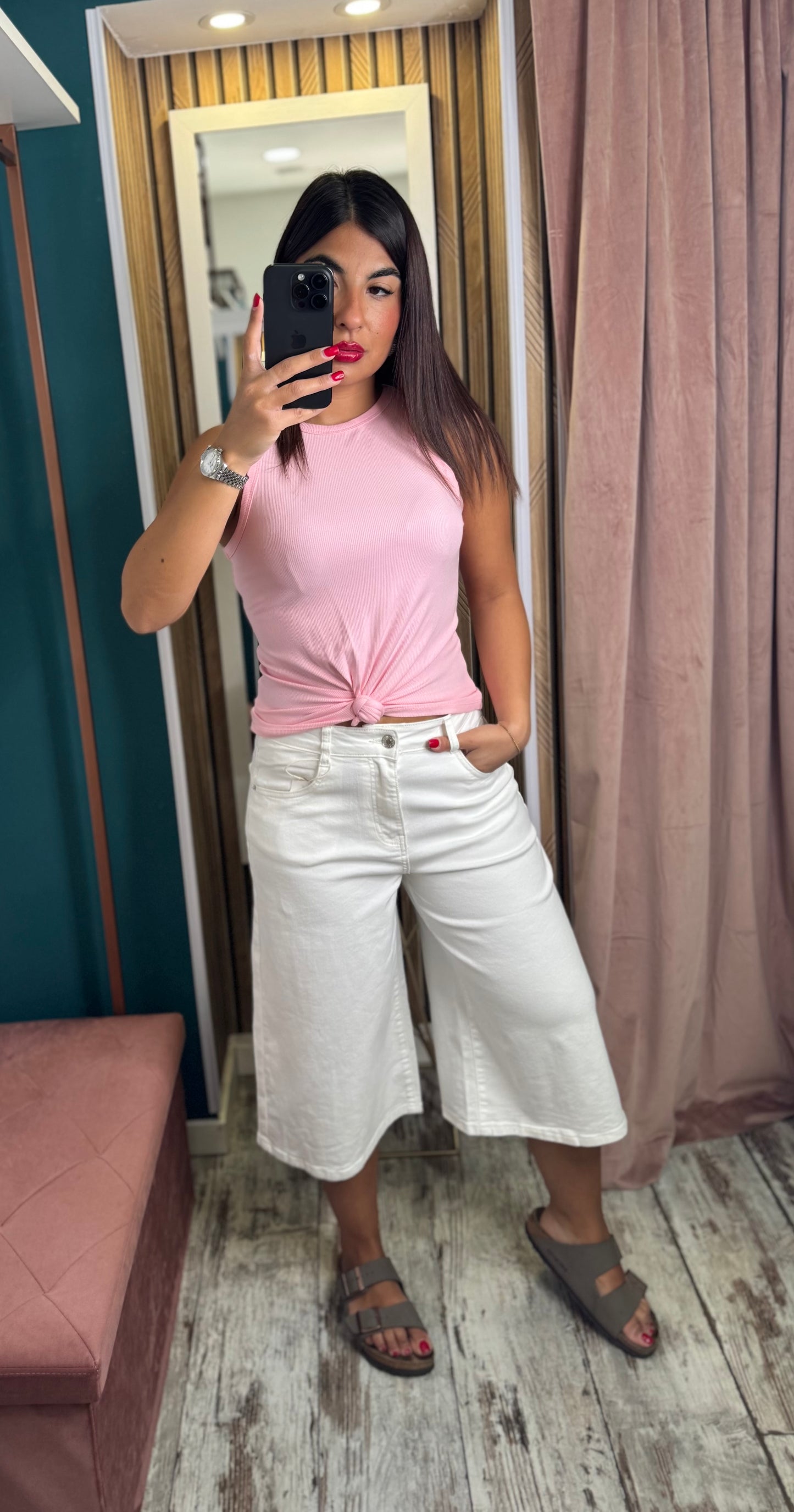 Bermuda bianco denim