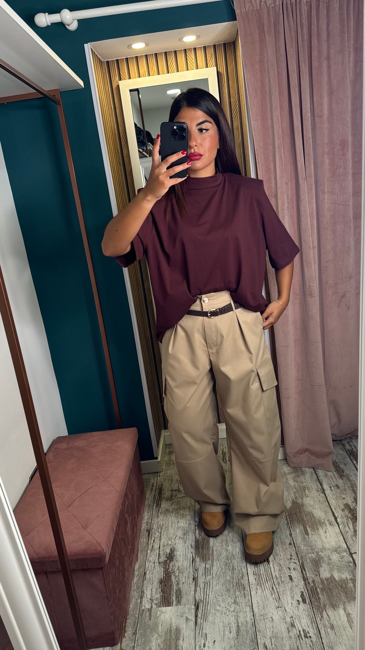 Pantaloni Poison beige