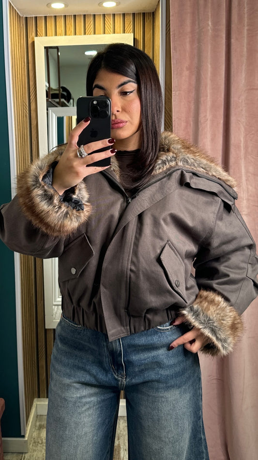 Bomber marrone