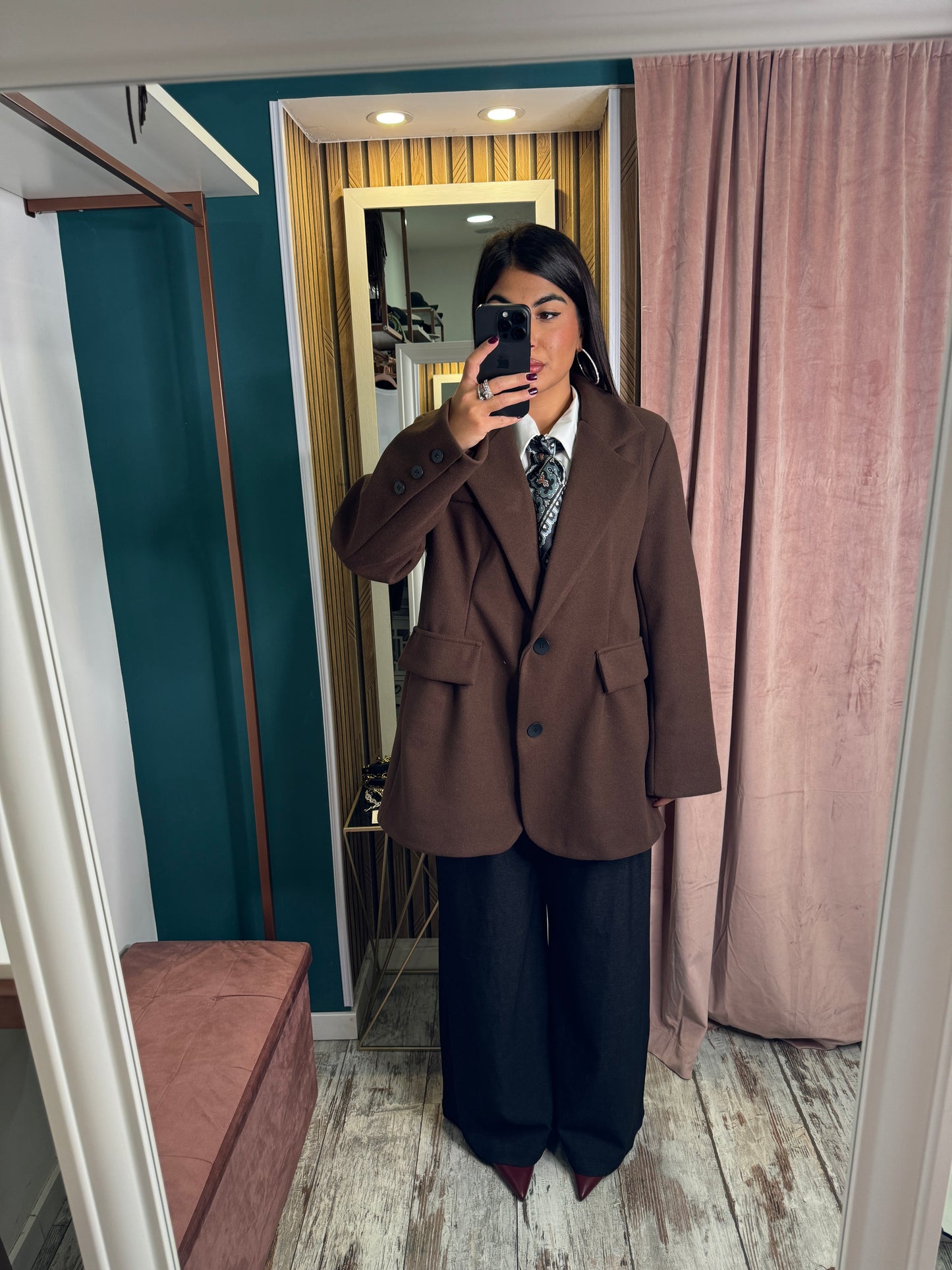 Cappotto corto marrone