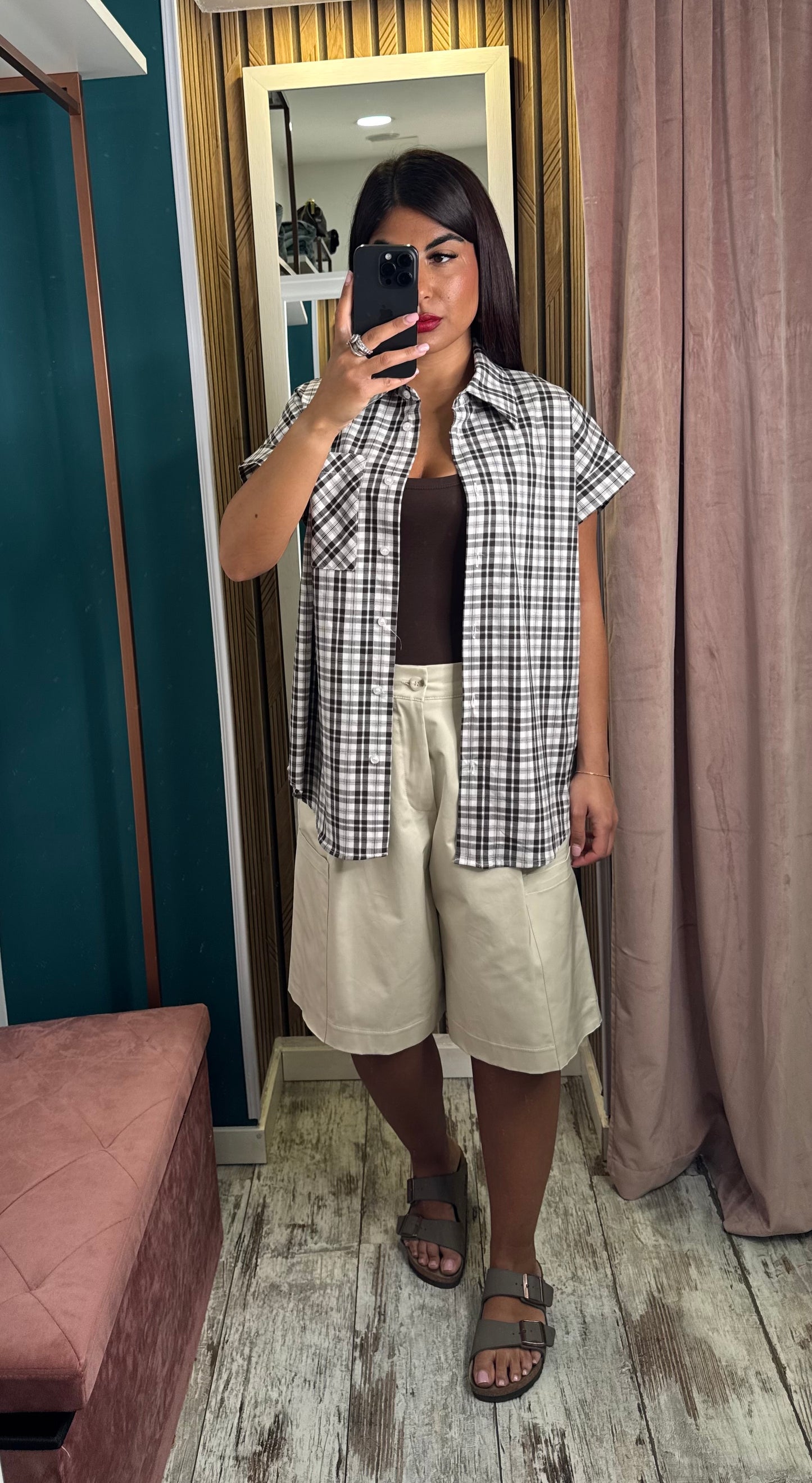 Camicia smanicata brown
