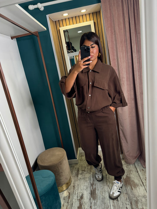 Pantaloni comfy marrone