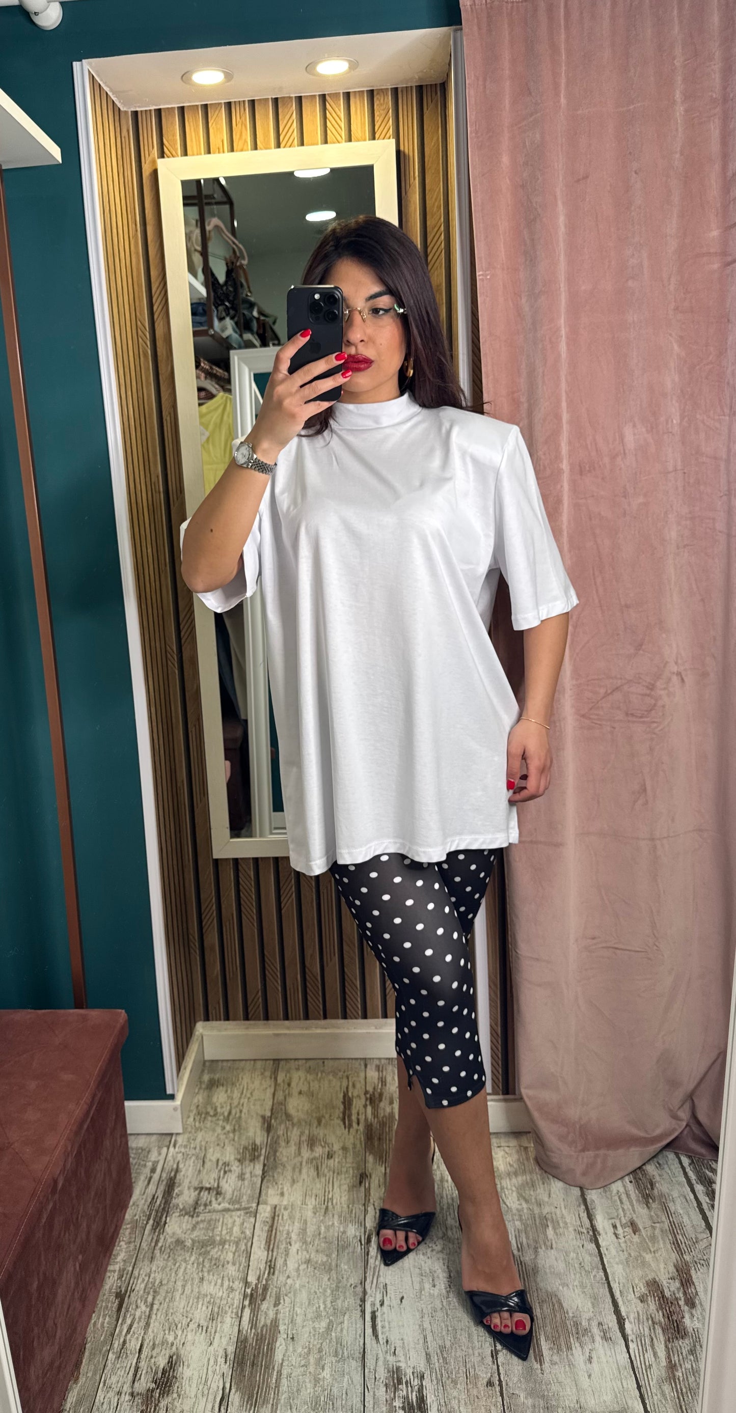 Leggins Capri Pois