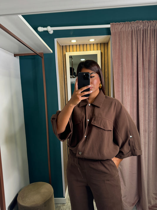 Camicia comfy marrone