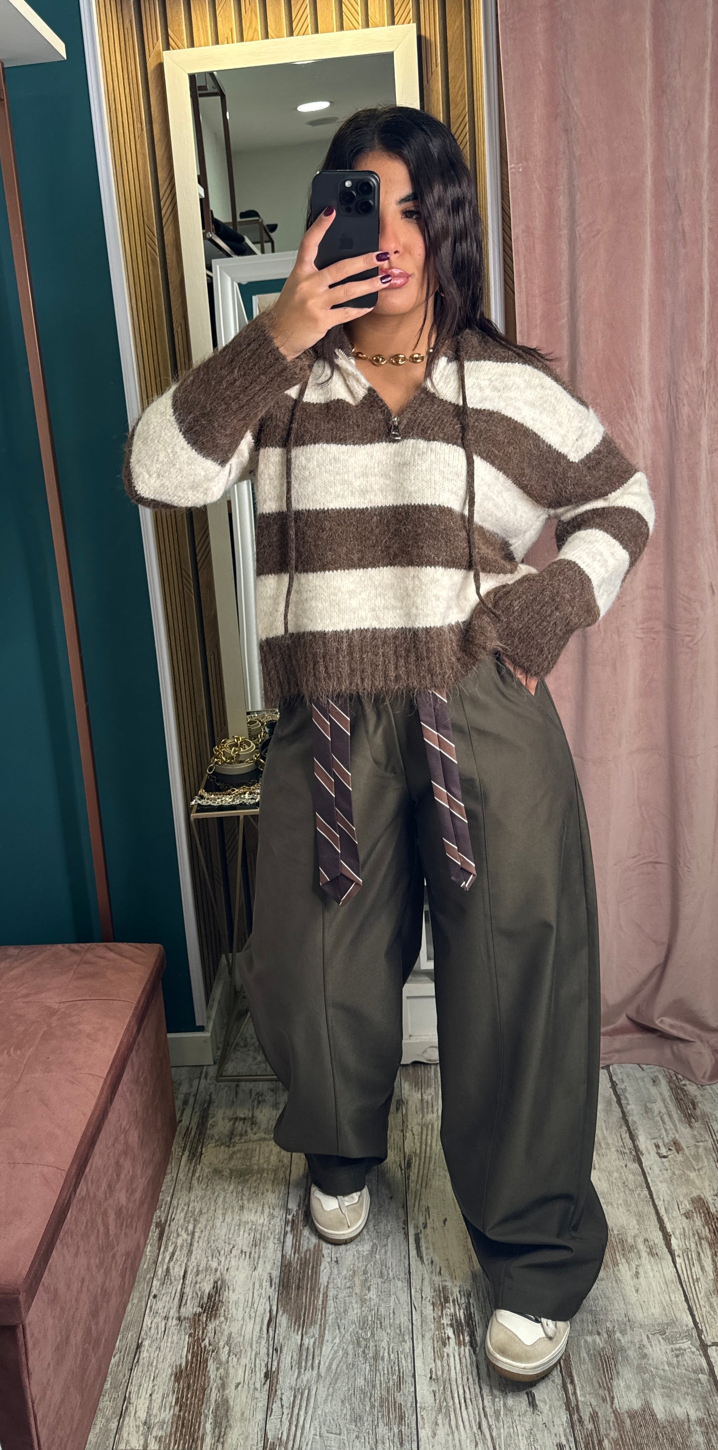 Pantaloni justwest cravatta