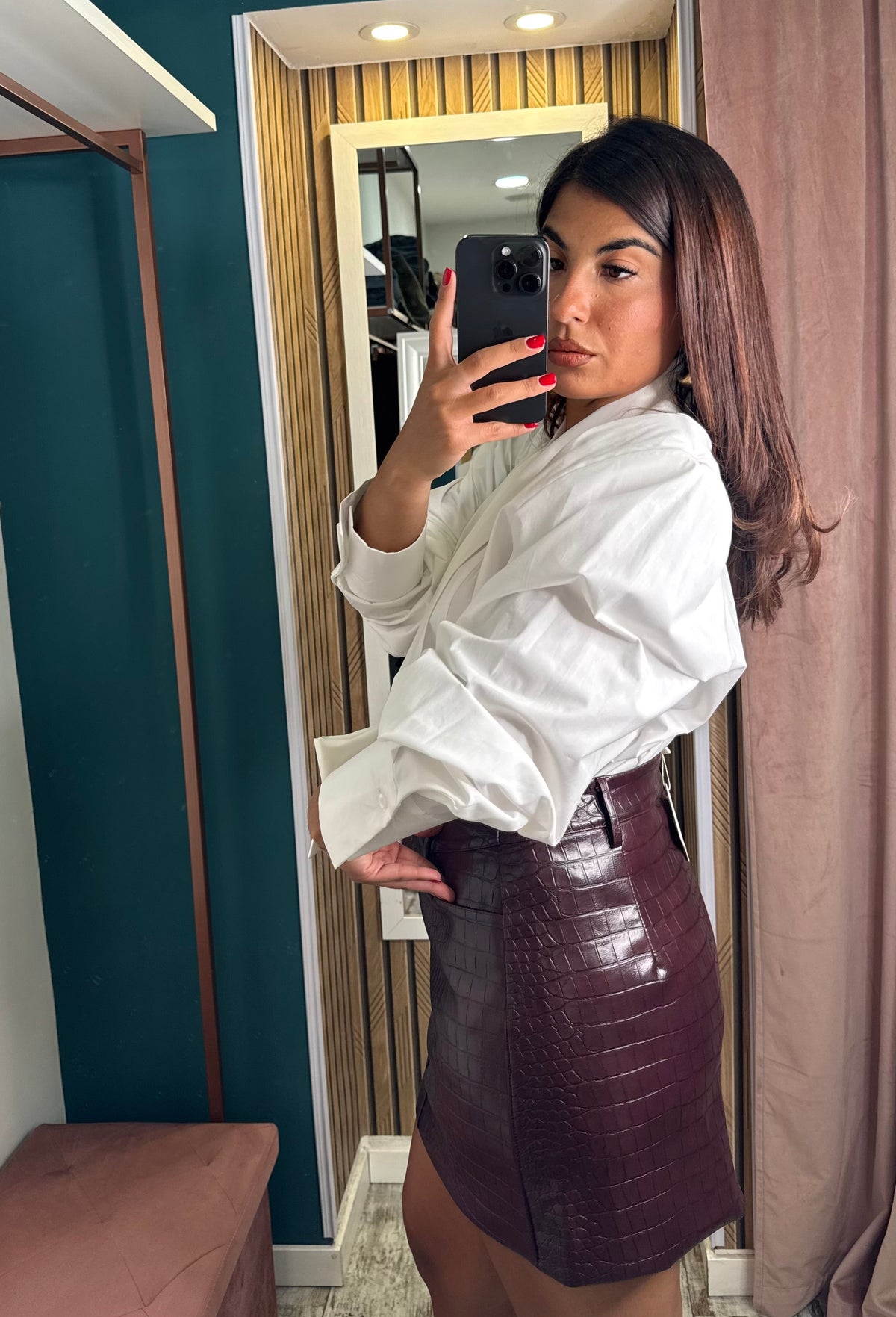 Gonna cocco bordeaux