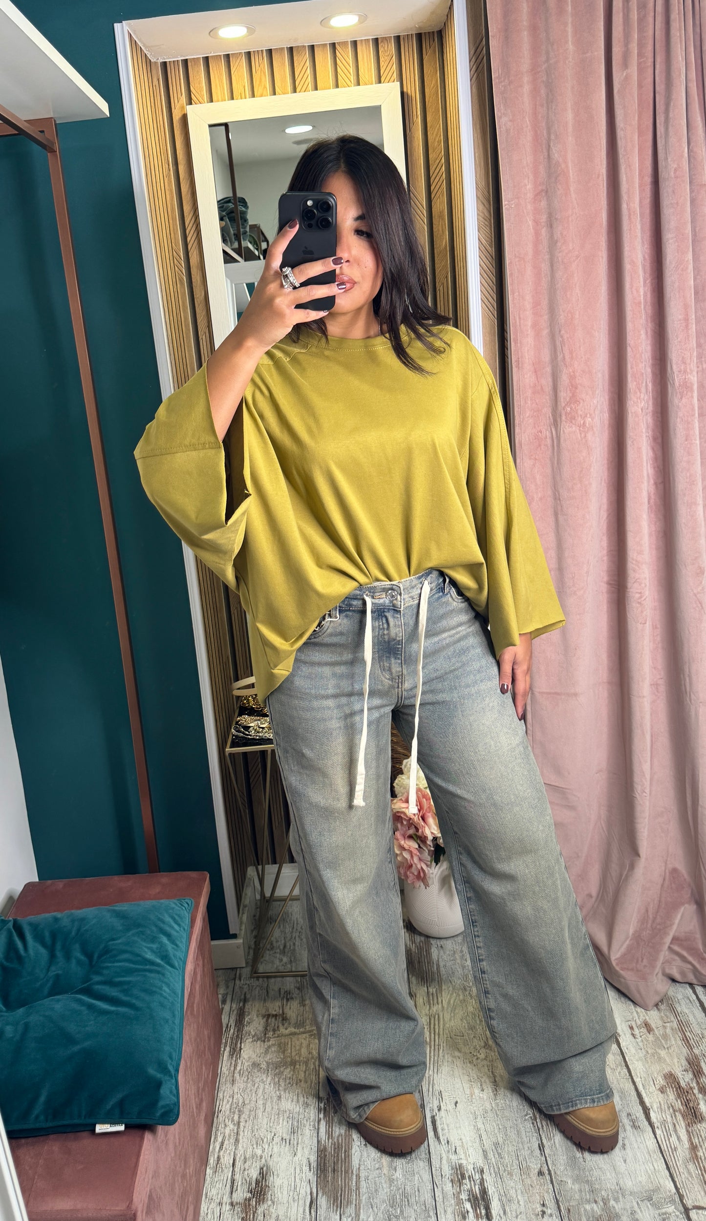 Jeans palazzo laccio