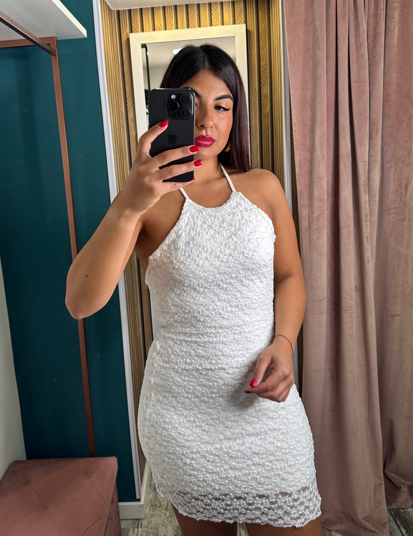 Vestito corto bianco