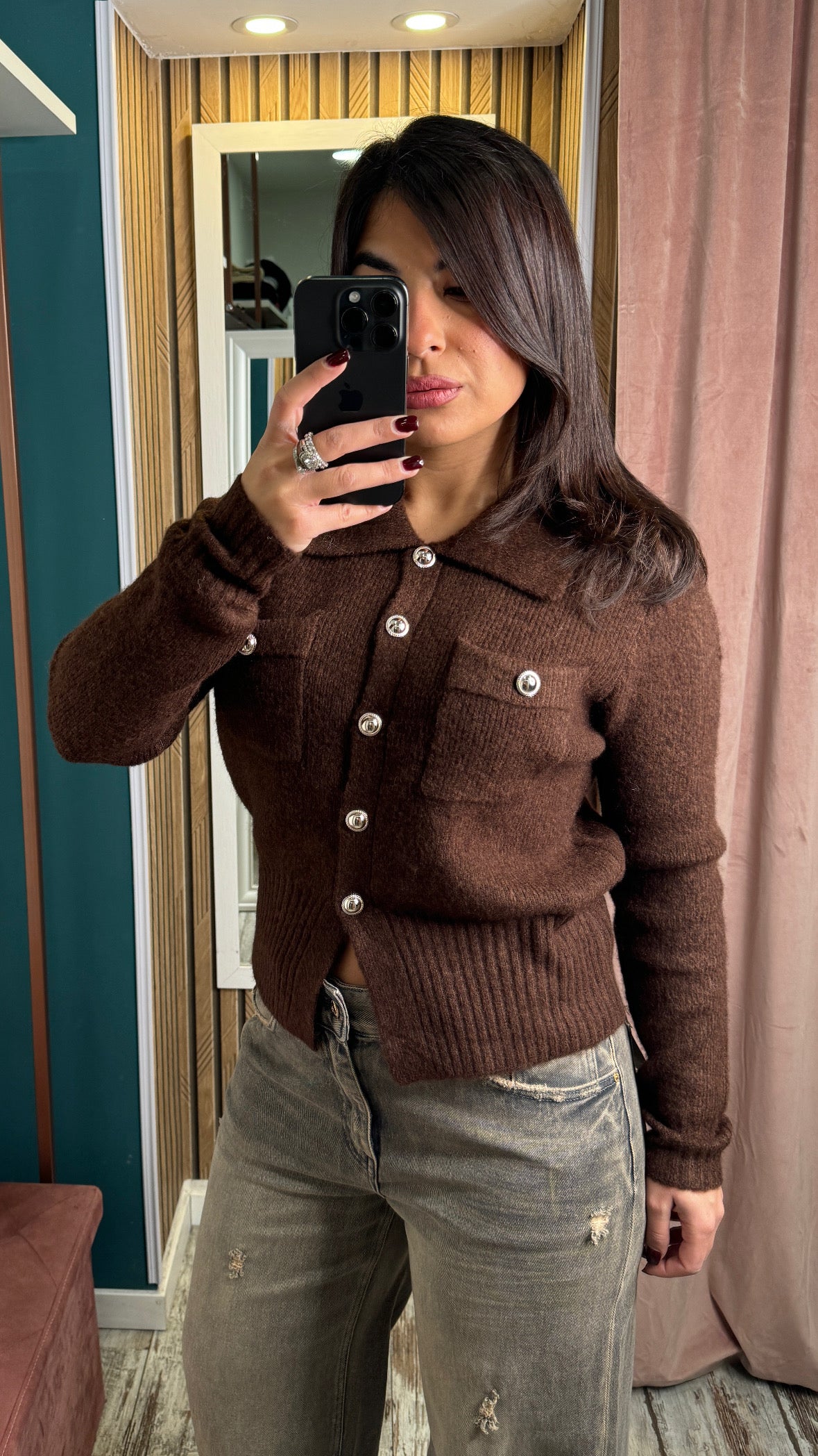 Cardigan melany marrone