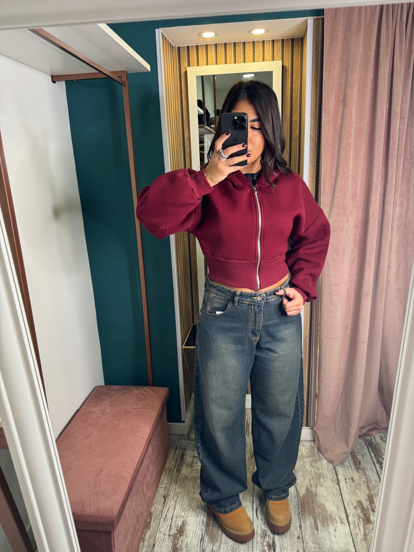 Jeans tela fissa sabbiato