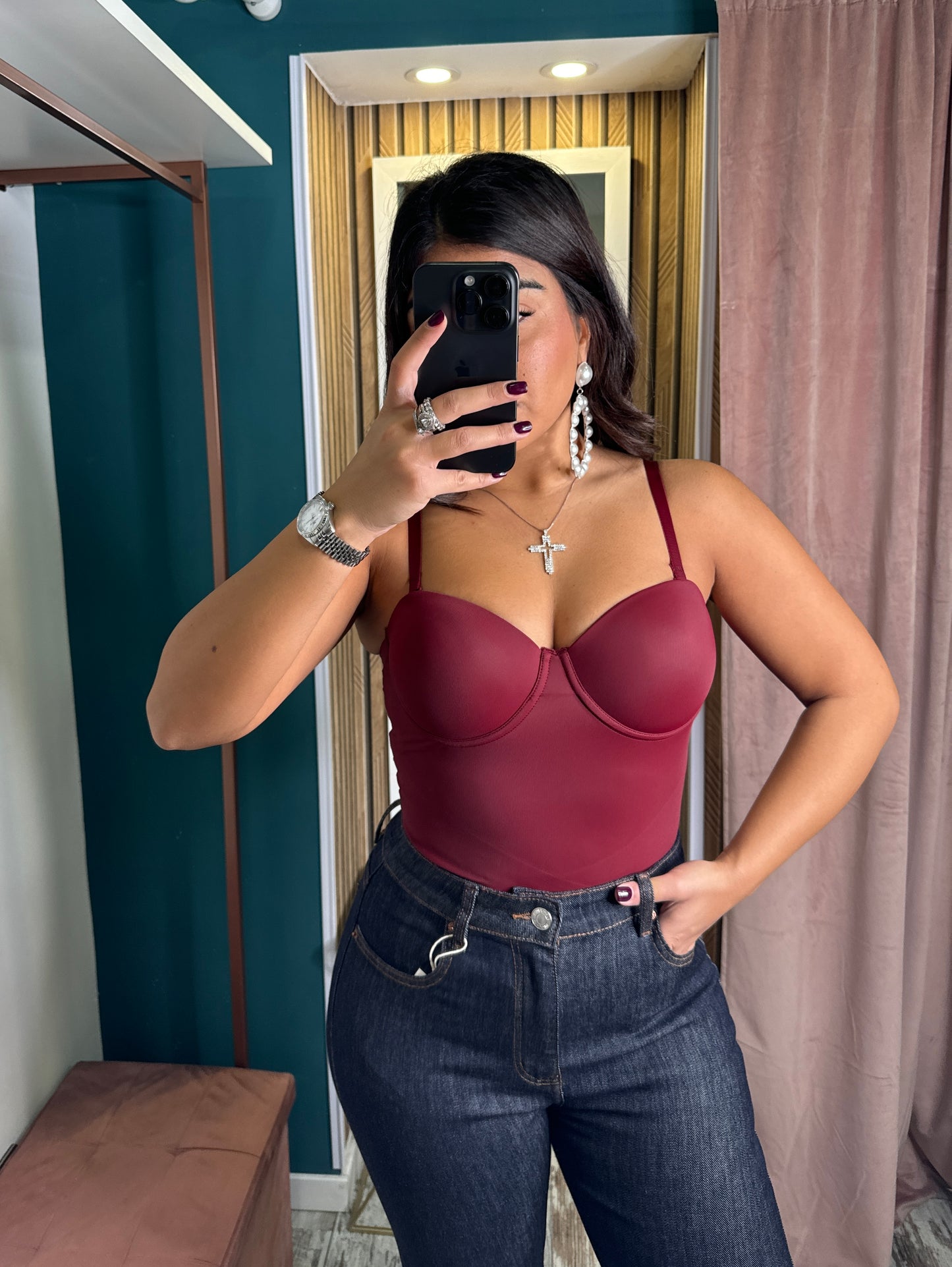 Body modellante bordeaux