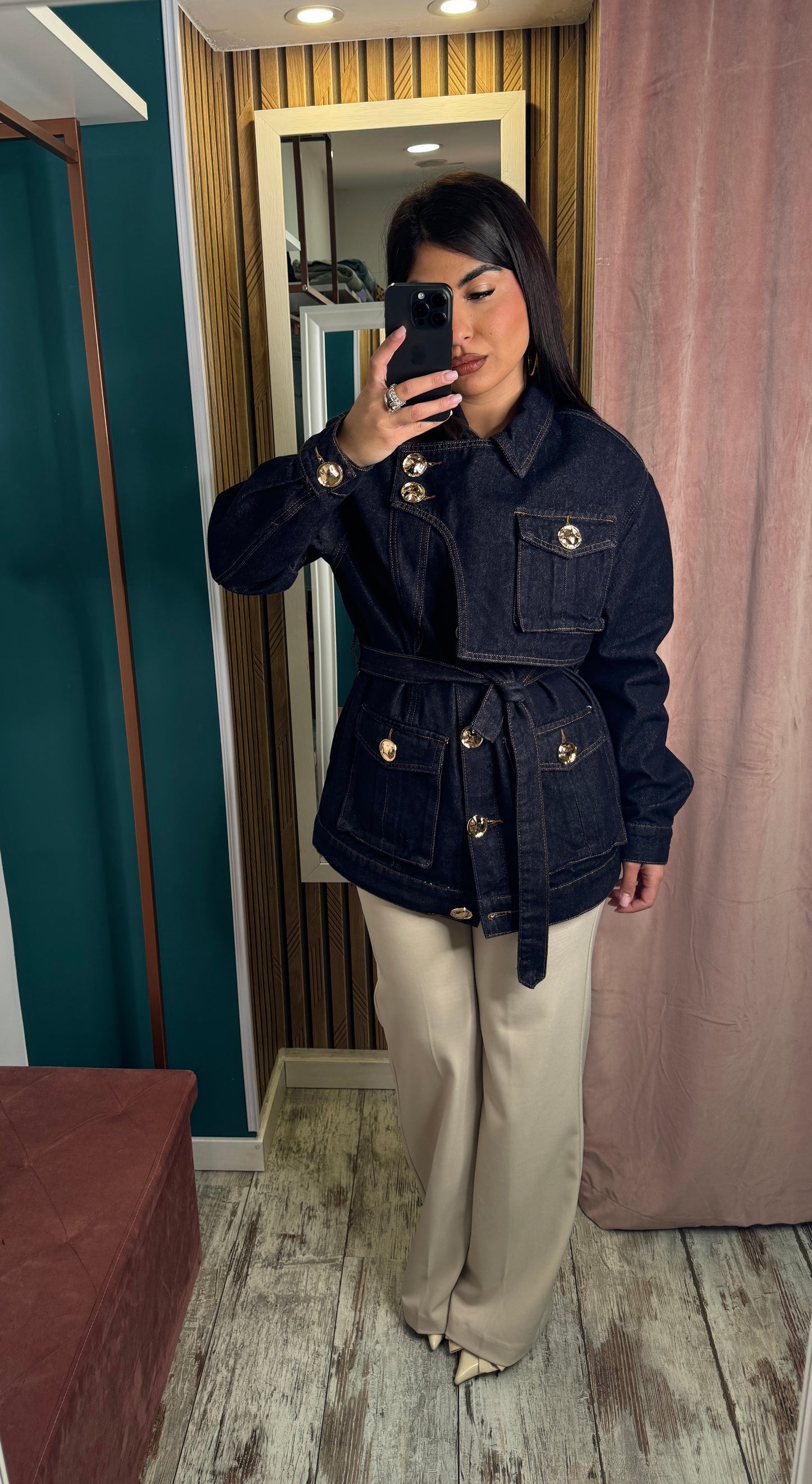 Jacket denim Gold