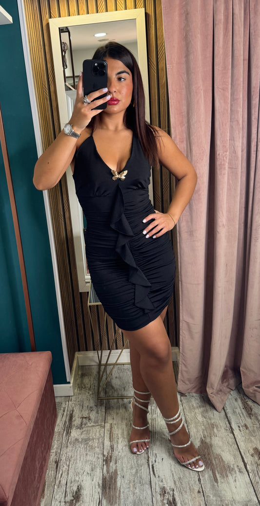 Vestito black butterfly