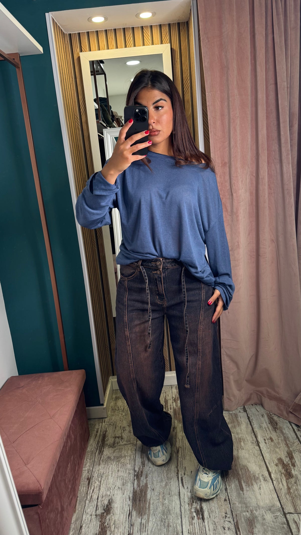Jeans Ballon Fit Cherry