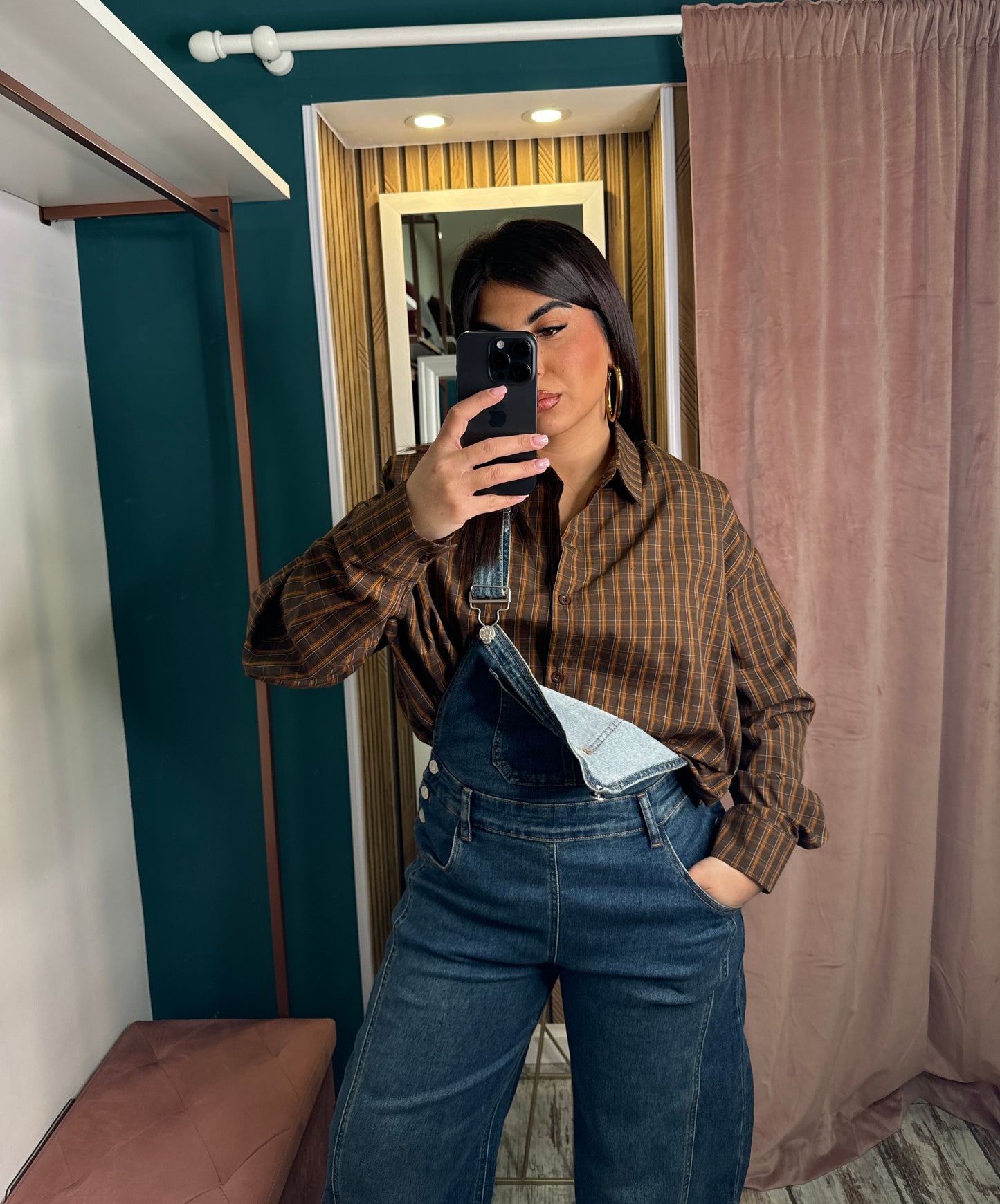Salopette jeans sabbiato