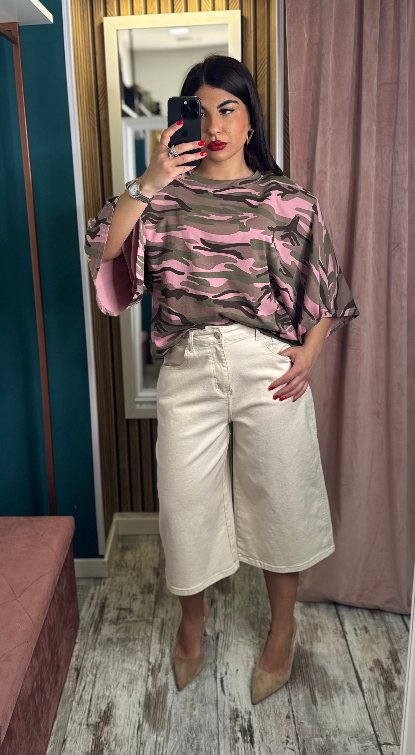 T-shirt mimetica Pink