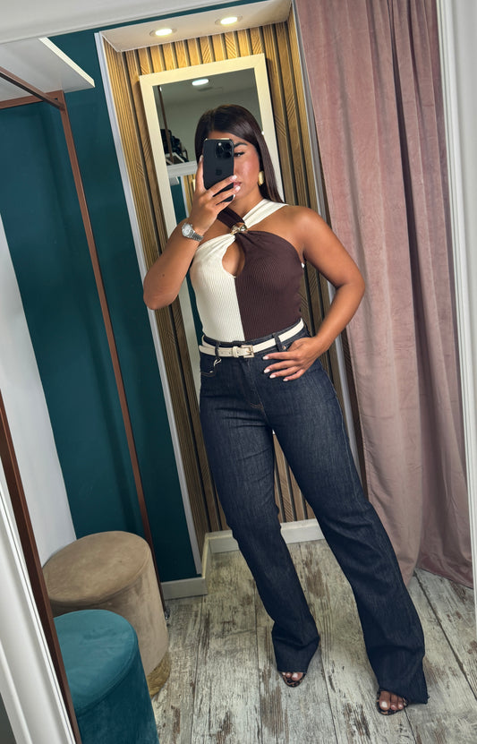 Jeans wide leg  blu