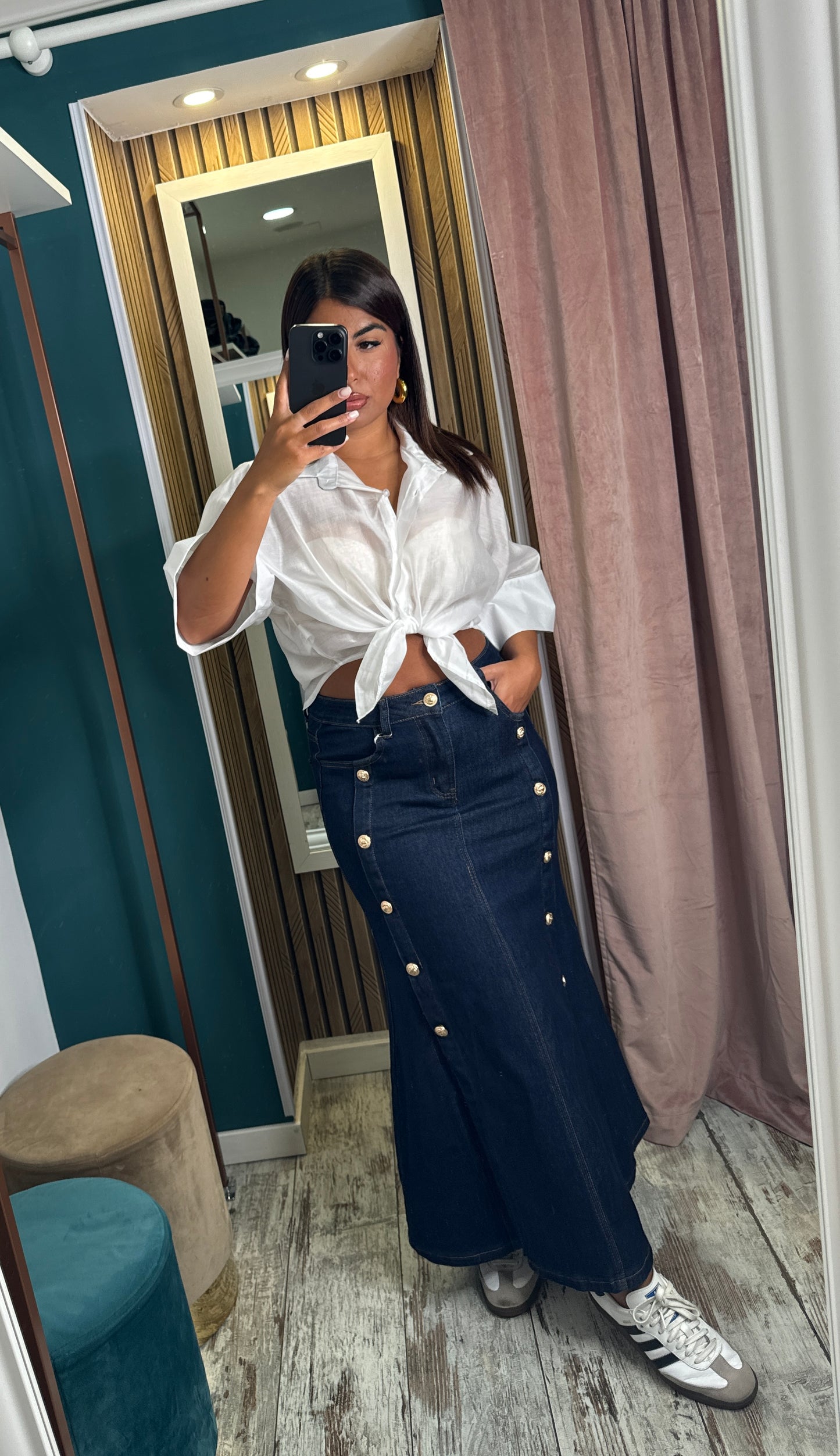 Gonna jeans blu