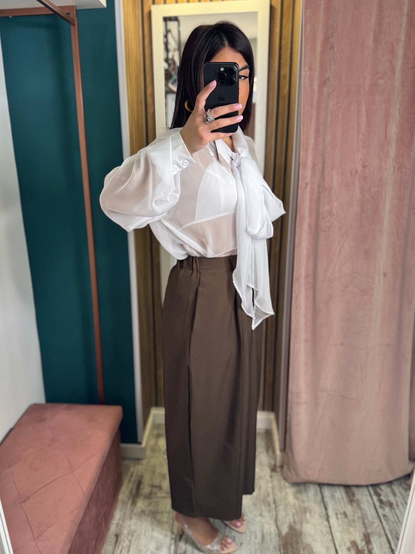 Camicia velata con top