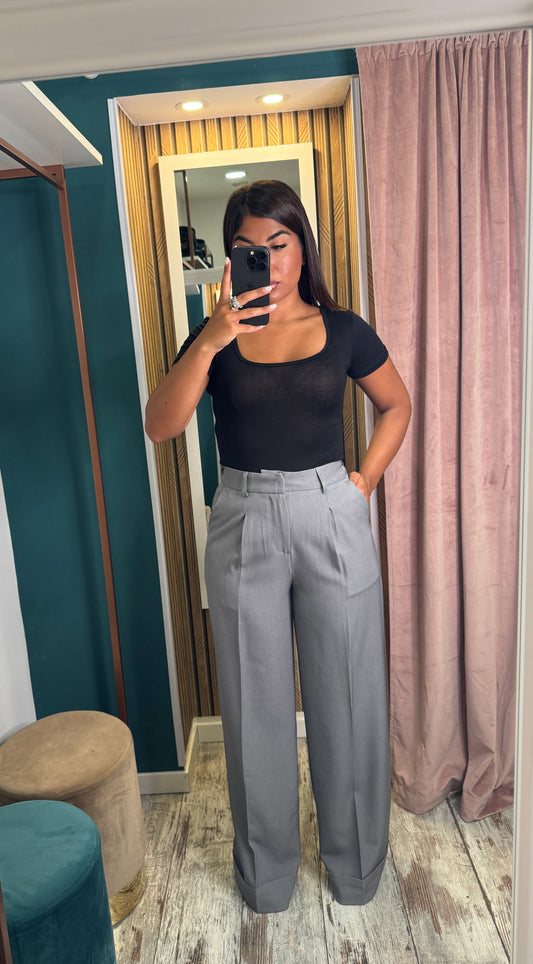 Pantaloni palazzo grey