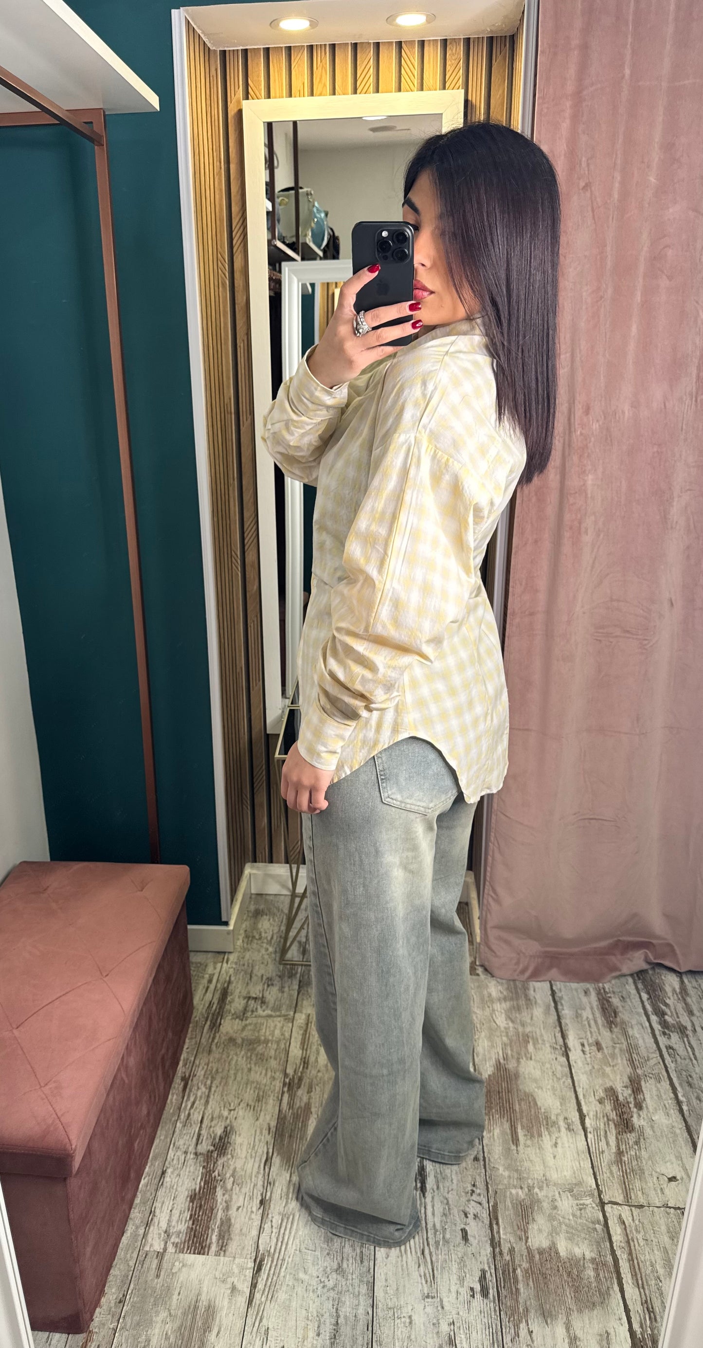 Camicia quadretti Yellow